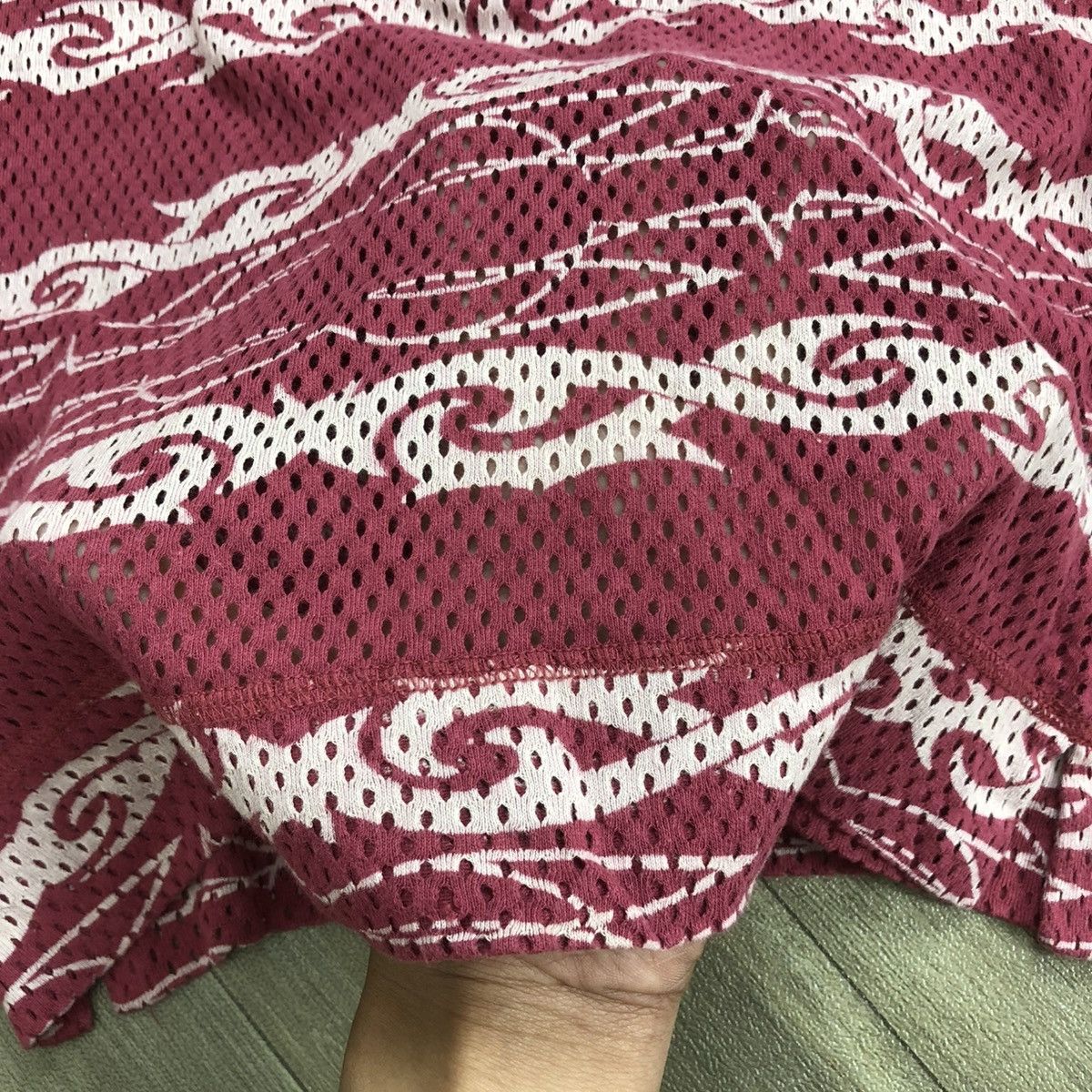 Hysteric Glamour × Japanese Brand Vintage Hyteric Glamour Cyber Tribal Flame Pink Mesh Top Size S / US 4 / IT 40 - 8 Thumbnail