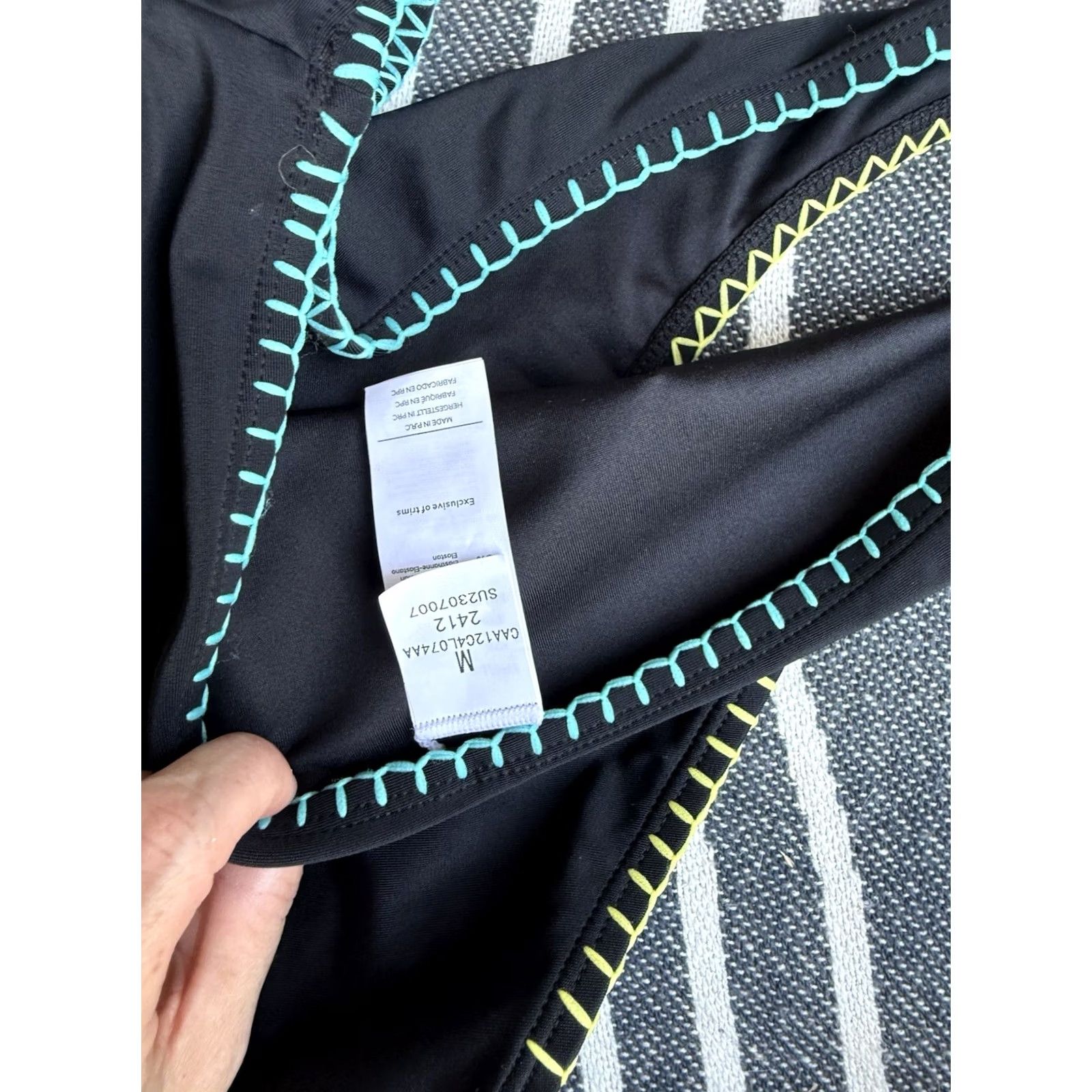 Vintage Cupshe Black Bikini Bottom M Women Size 32" / US 10 / IT 46 - 4 Thumbnail