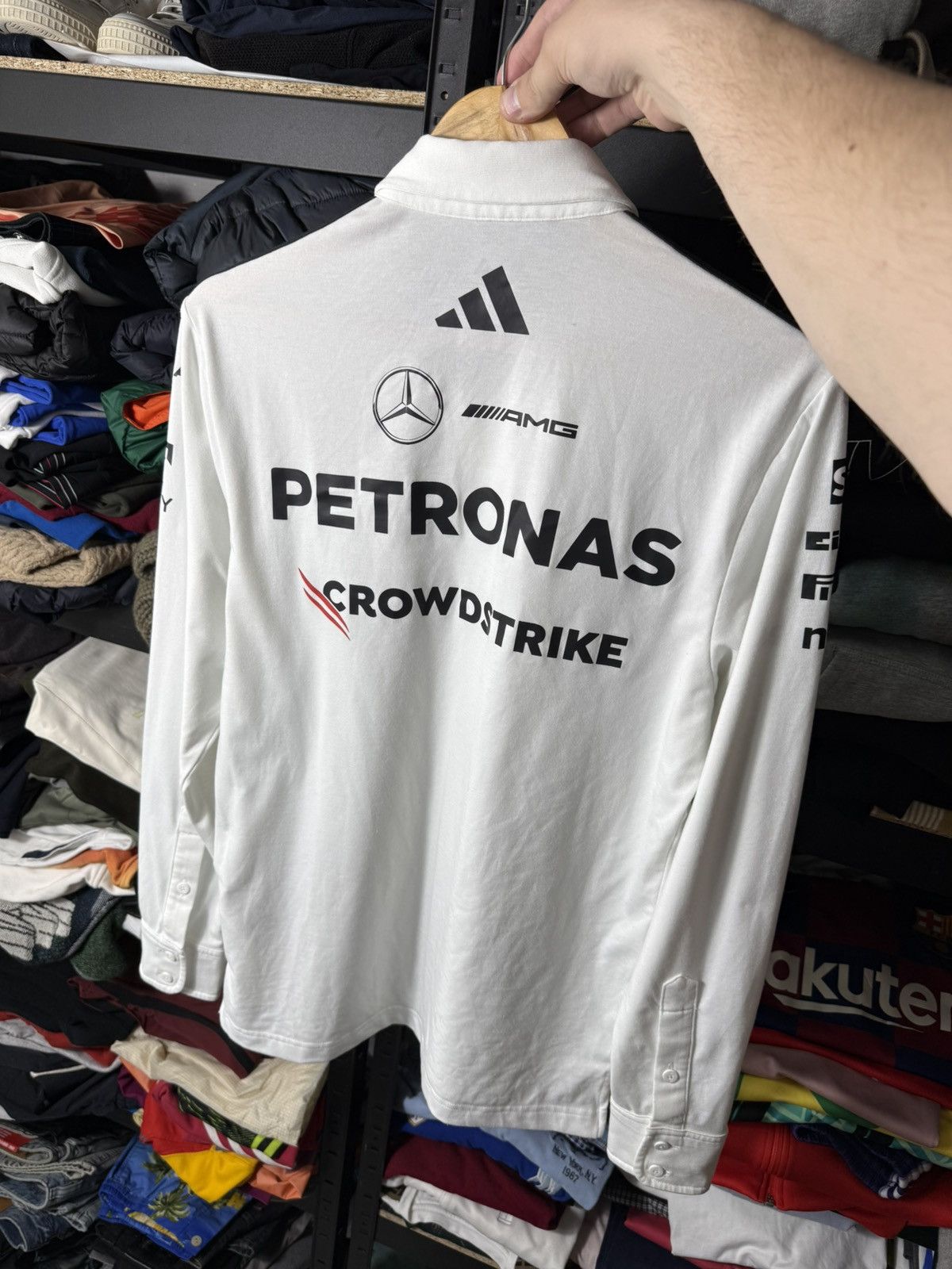 Adidas Adidas Mercedes AMG Petronas F1 Polo Shirt Motorsport Long Size US XS / EU 42 / 0 - 8 Thumbnail