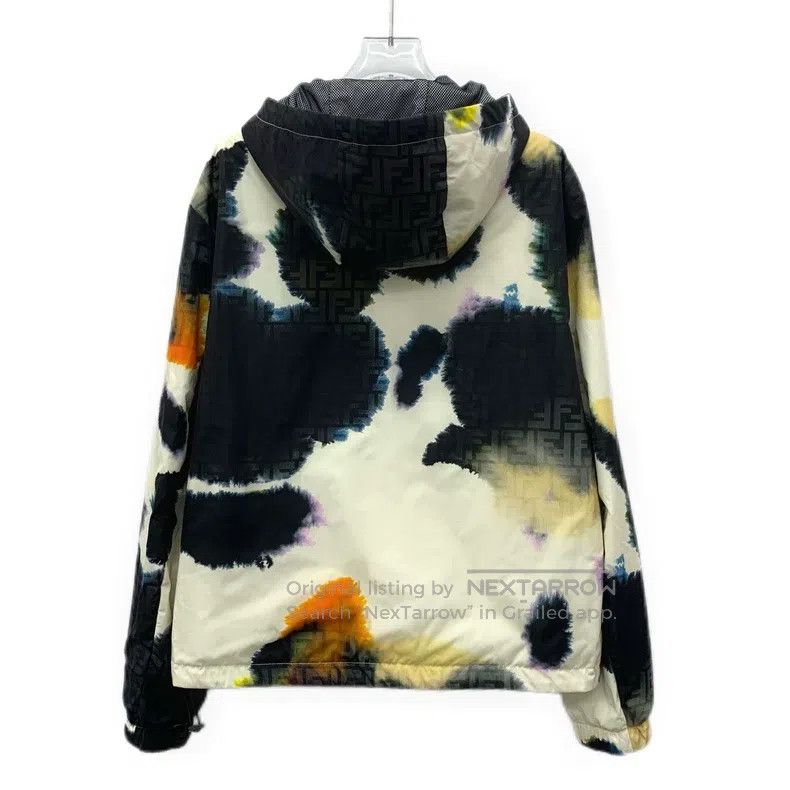 Fendi Fendi Black splatter logo lettering full print hooded long Size US S / EU 44-46 / 1 - 2 Thumbnail