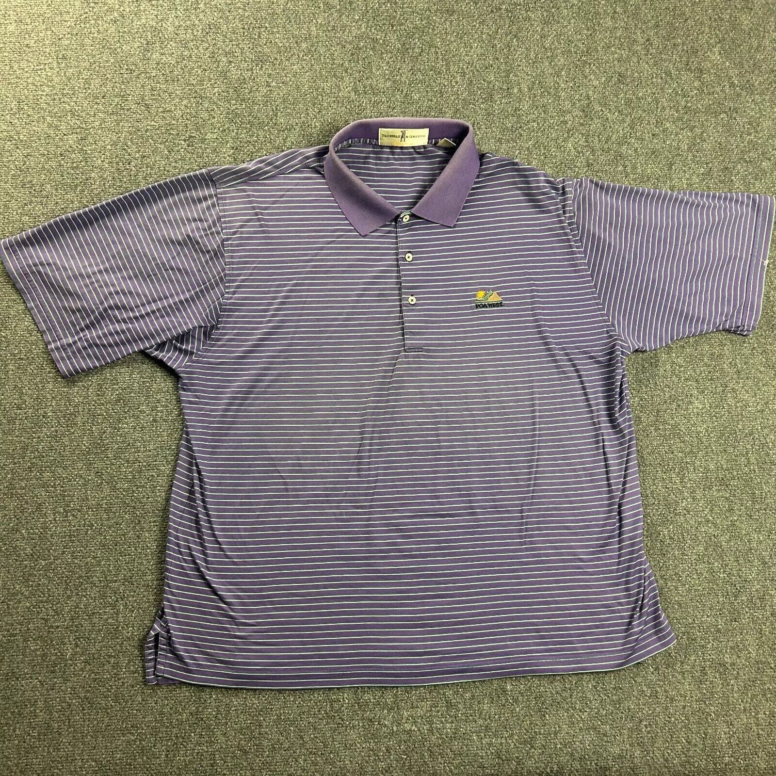 Other PGA West Golf Polo Shirt Adults XXL Striped Fairway & Greene Size US XXL / EU 58 / 5 - 1 Thumbnail