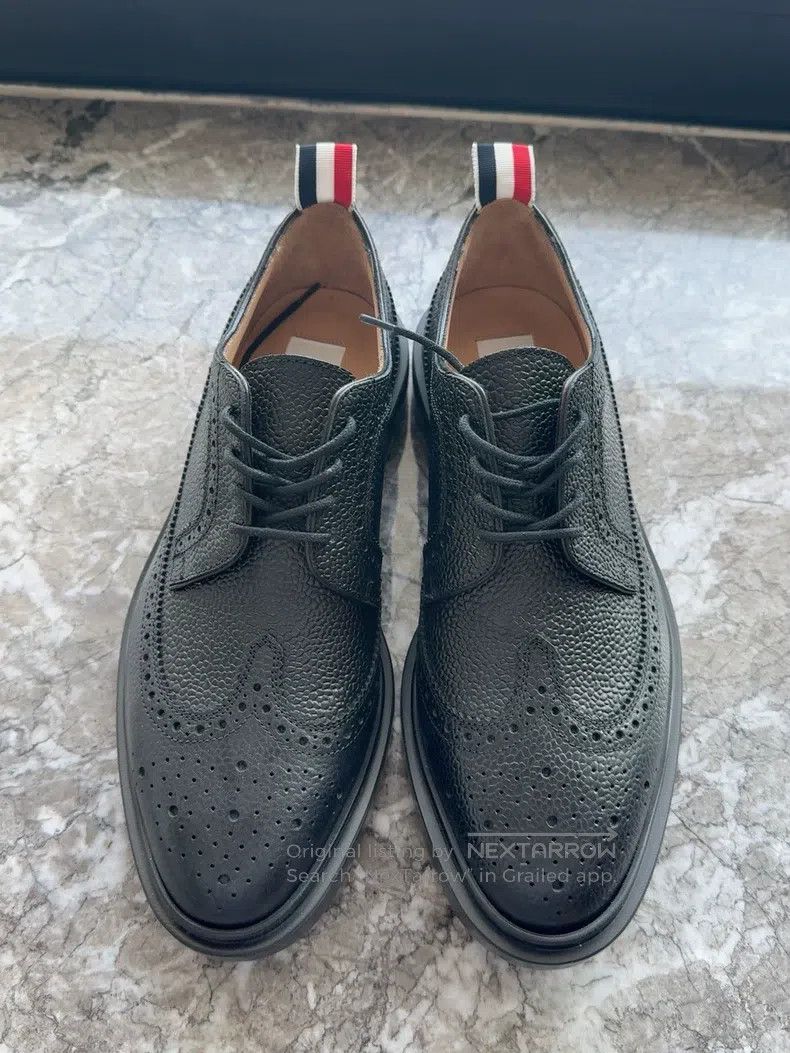 Thom Browne Thom Browne Black leather shoes Size US 7 / EU 40 - 1 Thumbnail