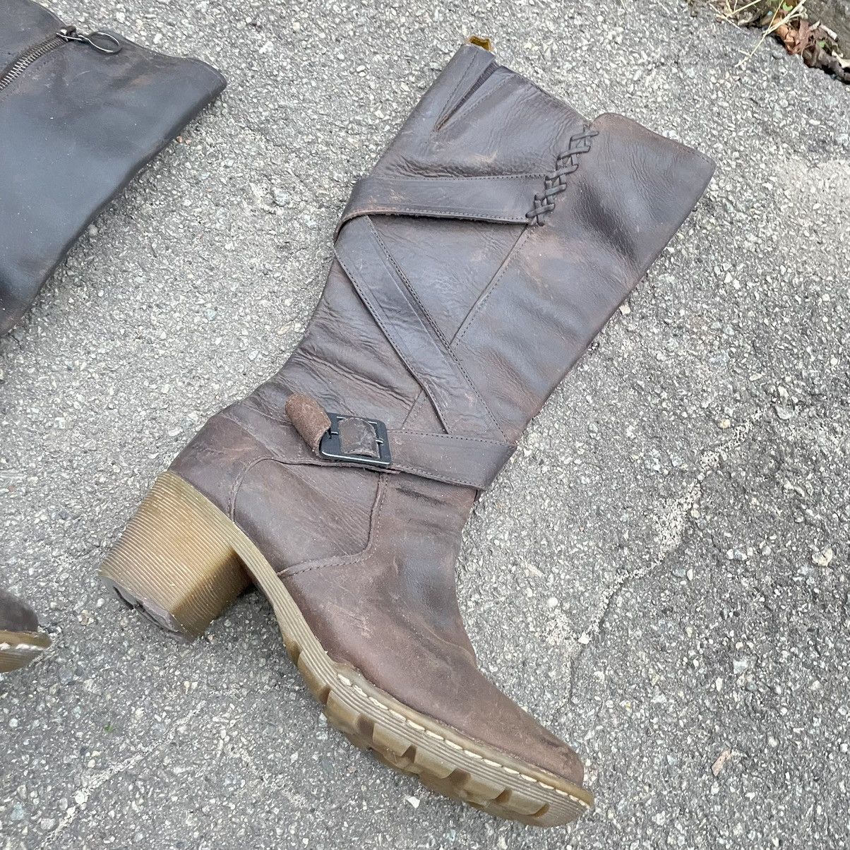 Dr. Martens × Vintage 39 Leather high lace boots Dr. Martens western cowboy shoes Size US 8 / IT 38 - 6 Thumbnail