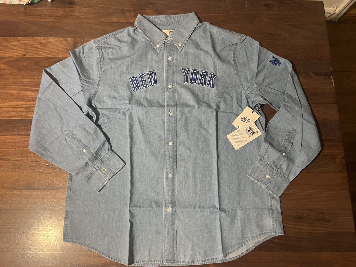 Aime Leon Dore Aime Leon Dore ALD / New York Mets Chambray Shirt Size US XL / EU 56 / 4 - 1 Thumbnail