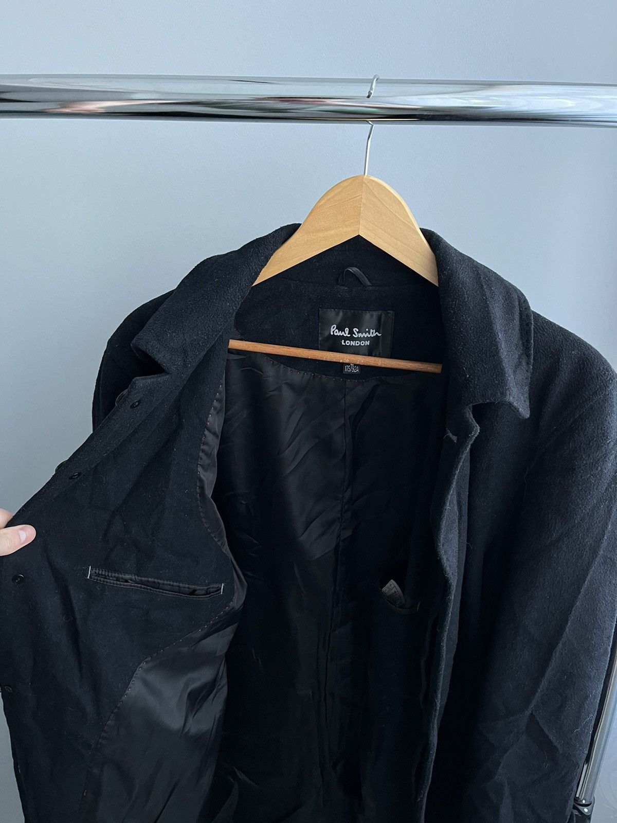 Le Grande Bleu (L.G.B.) × Paul Smith Vintage Paul Smith London Wool Coat Long Trench Jacket Japan Size US L / EU 52-54 / 3 - 9 Thumbnail