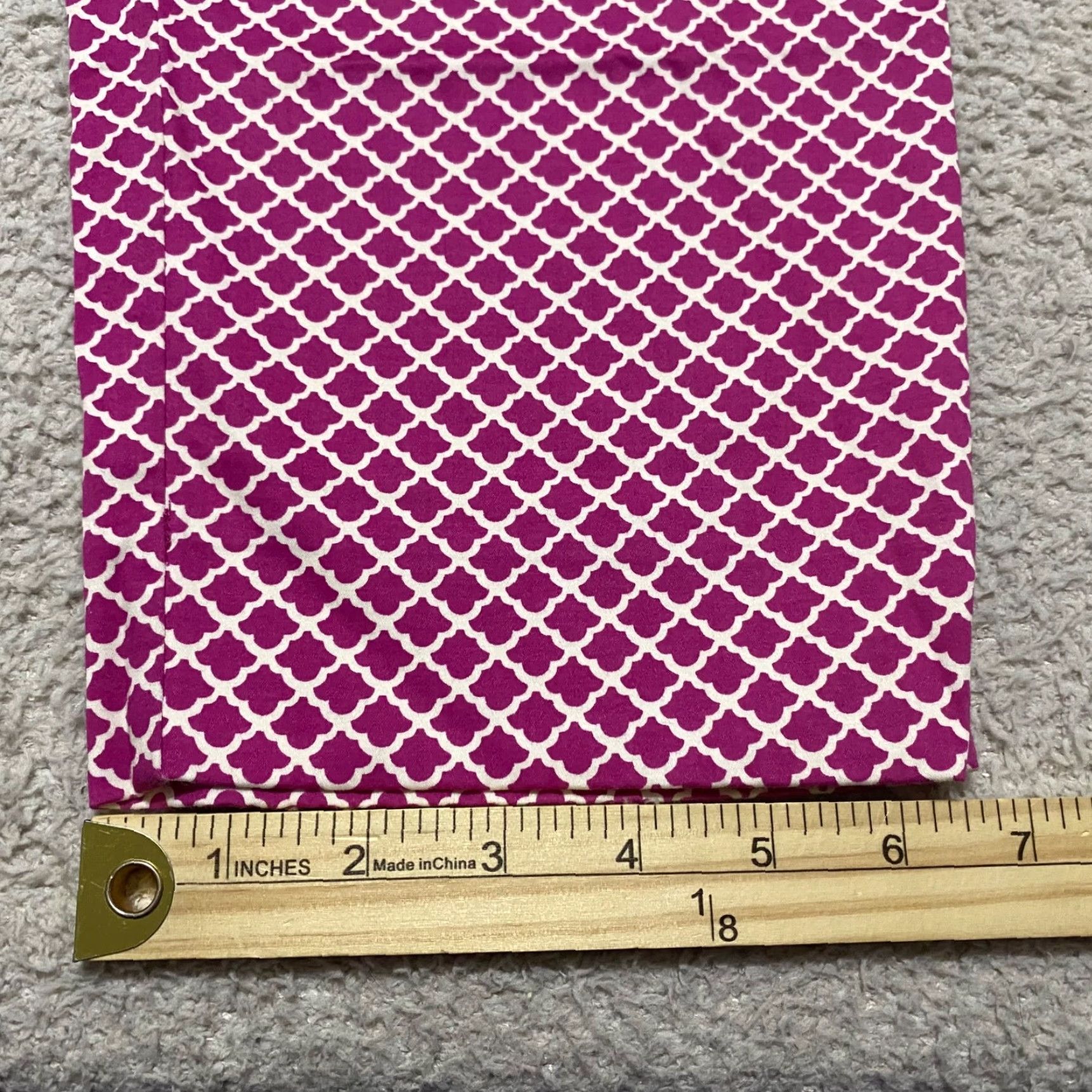 Talbots Talbots Pant Cropped Pink Geometric Heritage Mid Rise Petites Womens 10P (30 in Waist) 22 in Inseam Cotton Spandex Button Zip Flat Front Cropped Crop Size 30" / US 8 / IT 44 - 2 Thumbnail