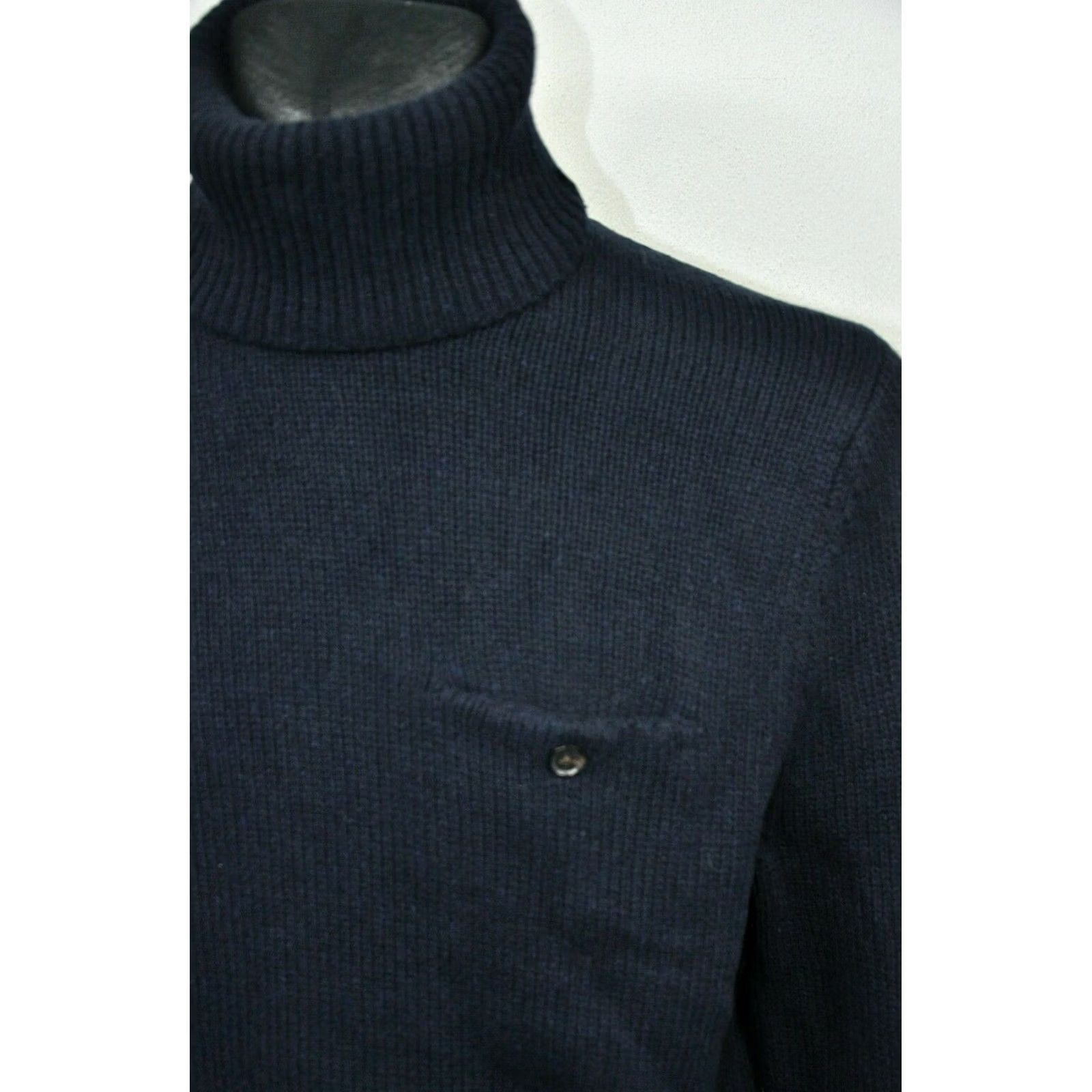 Acne Studios ACNE STUDIOS Chet P AW14 SWEATER Wool Navy Blue M Mens Pullover Turtleneck Size US M / EU 48-50 / 2 - 6 Thumbnail