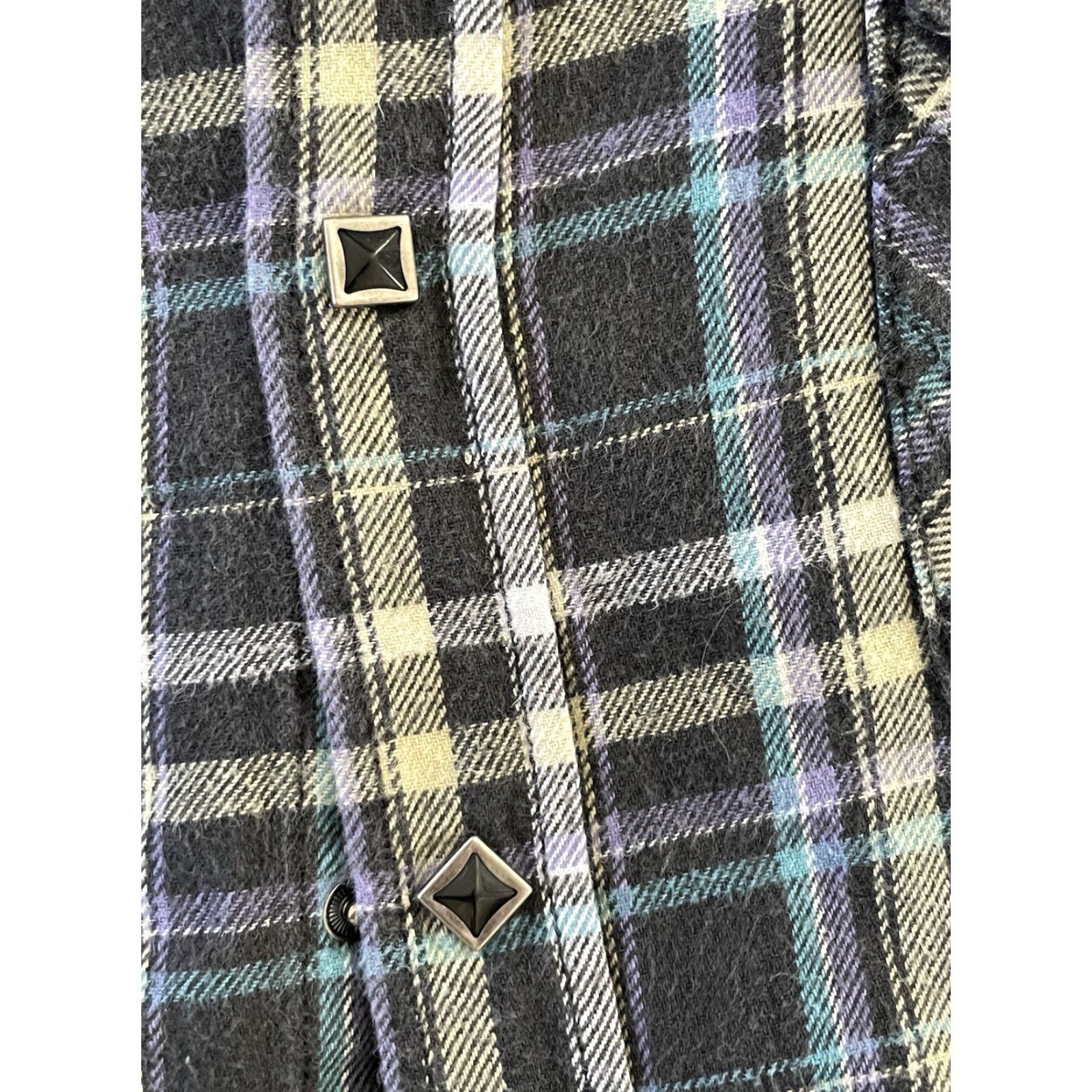 Wrangler VINTAGE Wrangler Flannel Shirt Men Black M Diamond Buttons Regular Sleeve Long Button-Up Size US M / EU 48-50 / 2 - 4 Thumbnail