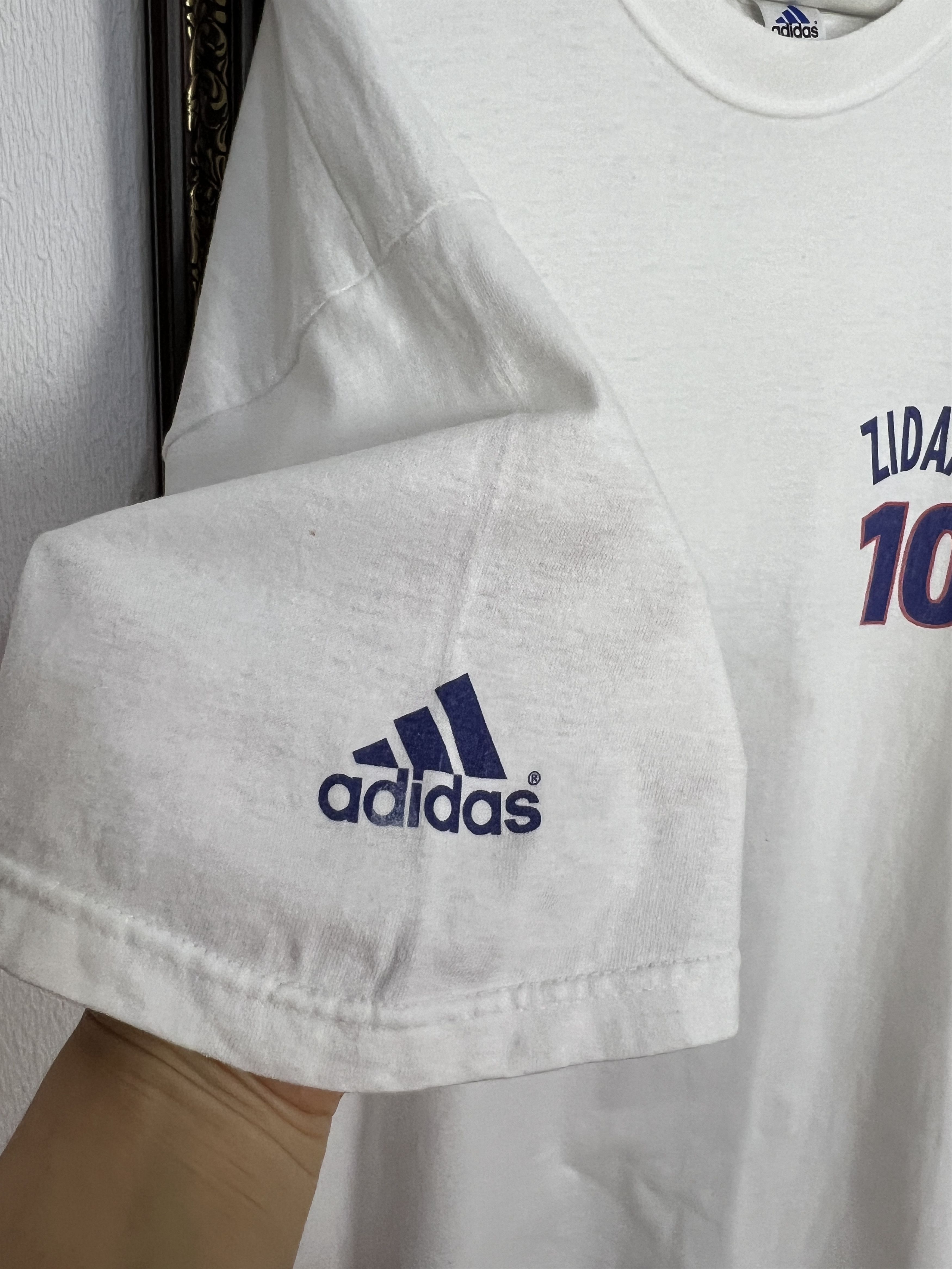 Adidas France Football Train Shirt #10 Zidane Soccer Jersey Size US XL / EU 56 / 4 - 5 Thumbnail