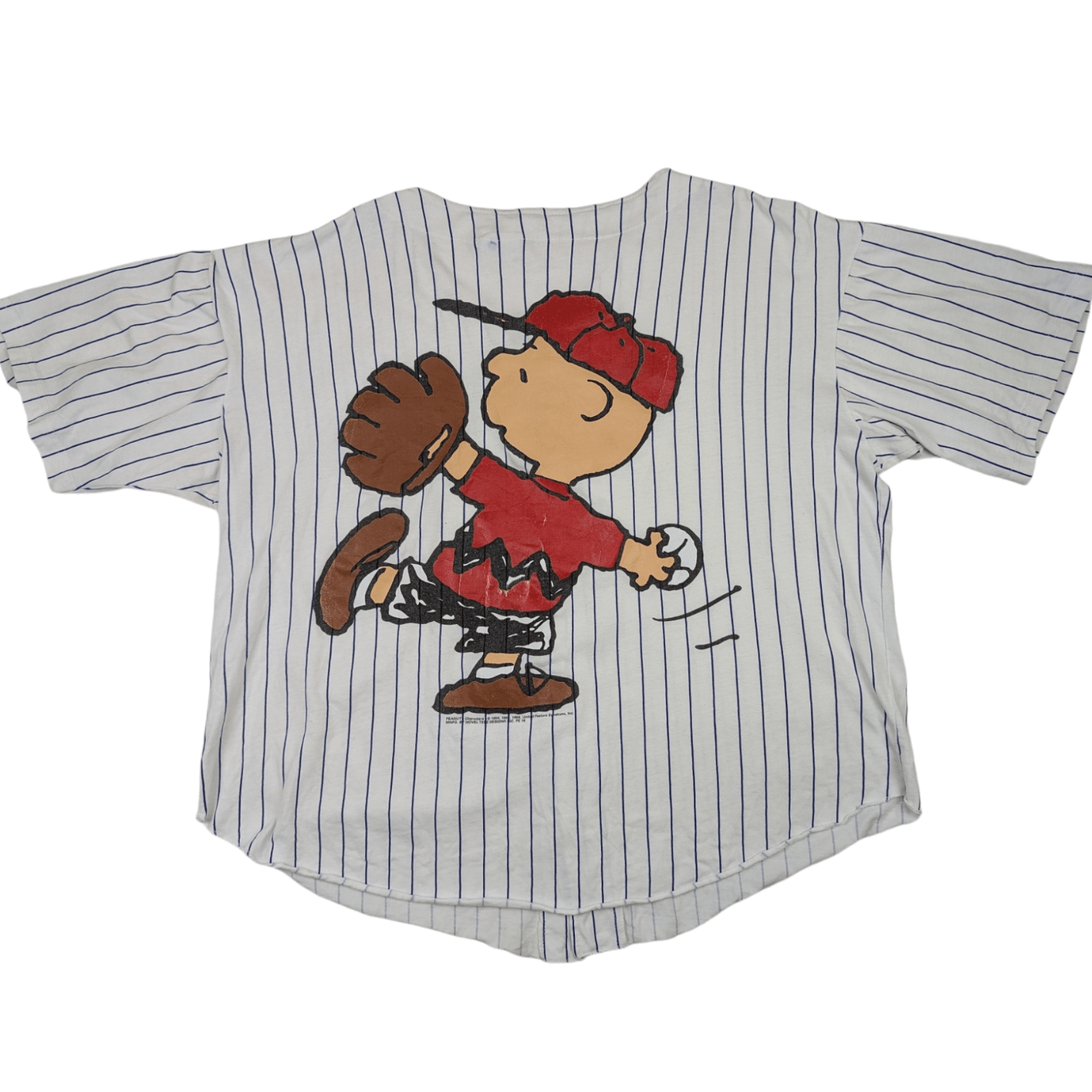 MLB Vintage 90's PEANUTS Big Logo Baseball Shirt Size US XL / EU 56 / 4 - 6 Thumbnail