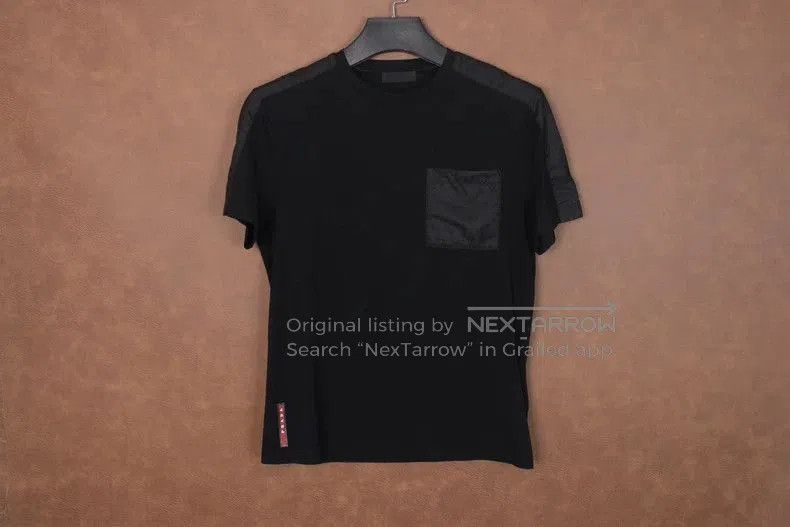 Prada Prada Black Nylon Logo Short Sleeve Shirt. Size US S / EU 44-46 / 1 - 1 Thumbnail