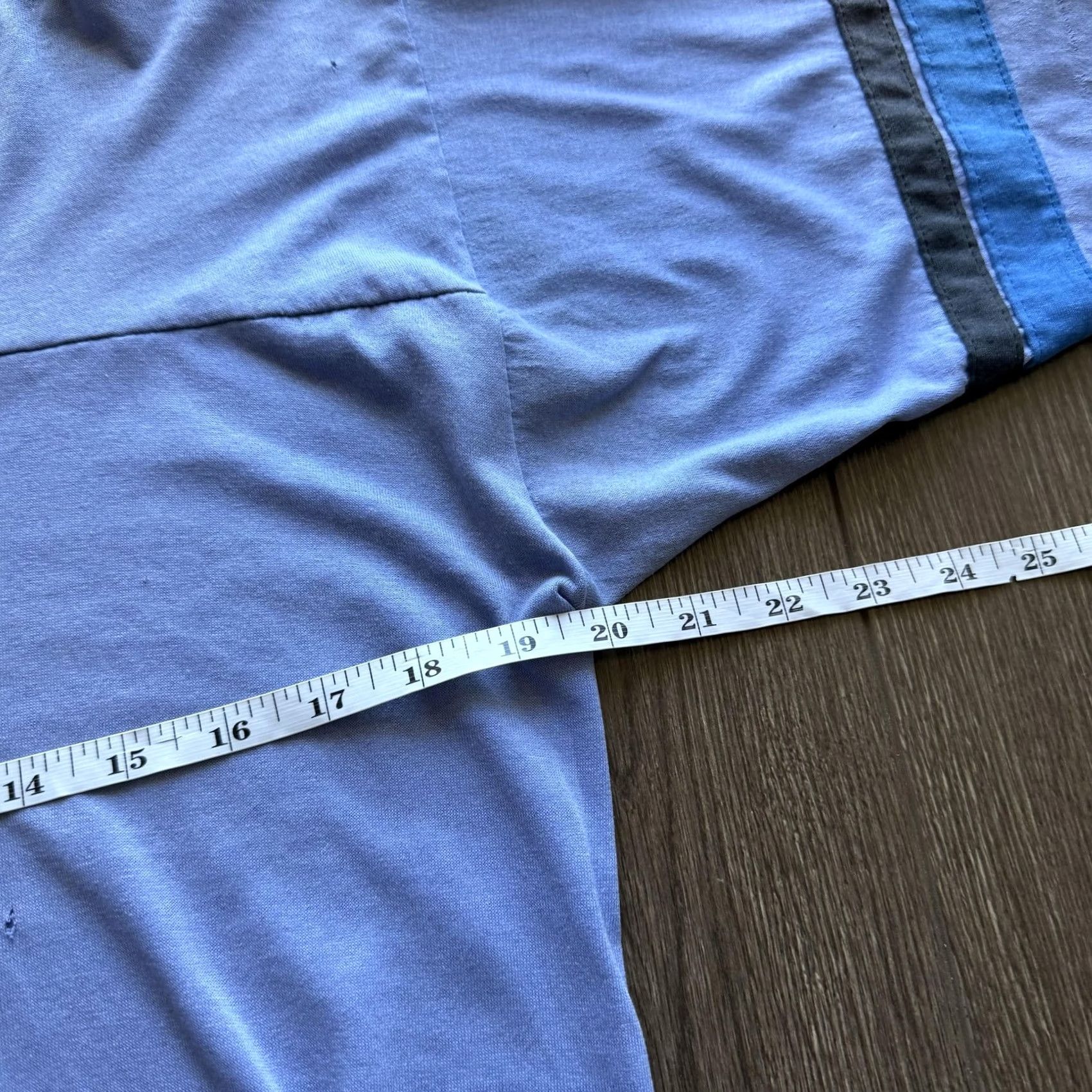 Vintage Vintage Locker Tops Shirt Large Blue Ringer Stripe V-Neck Jersey Athletic Tee Size US L / EU 52-54 / 3 - 7 Thumbnail