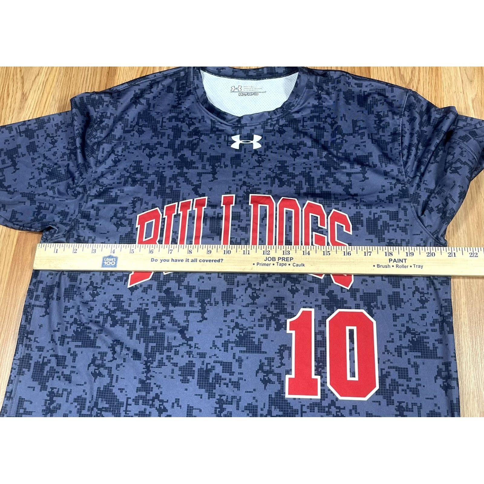 Under Armour Under Armour Mens M Medium T-Shirt Bulldogs #10 Blue CrewNeck Polyester Blend Size US M / EU 48-50 / 2 - 5 Thumbnail