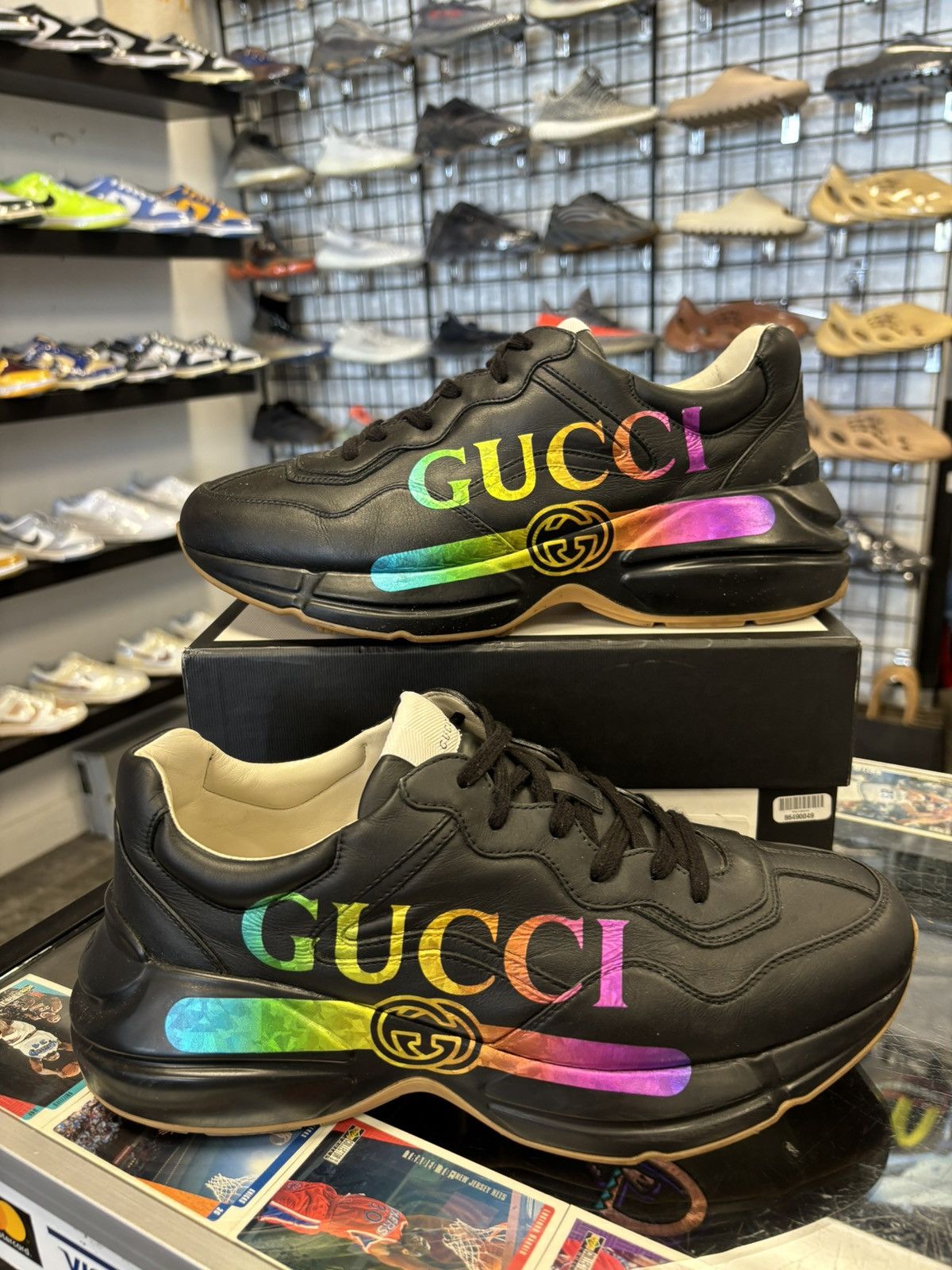 Gucci rhyton black online rainbow