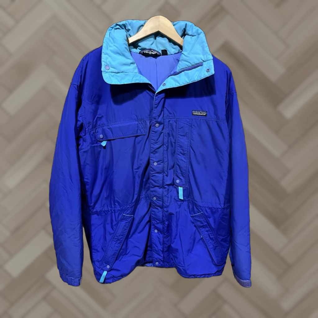 Patagonia VINTAGE Patagonia Parka Coat Jacket Winter Blue Mens Small Parka Jacket Windproof Water Resistant Softshell 90s Snowshot Vintage Size US S / EU 44-46 / 1 - 1 Thumbnail