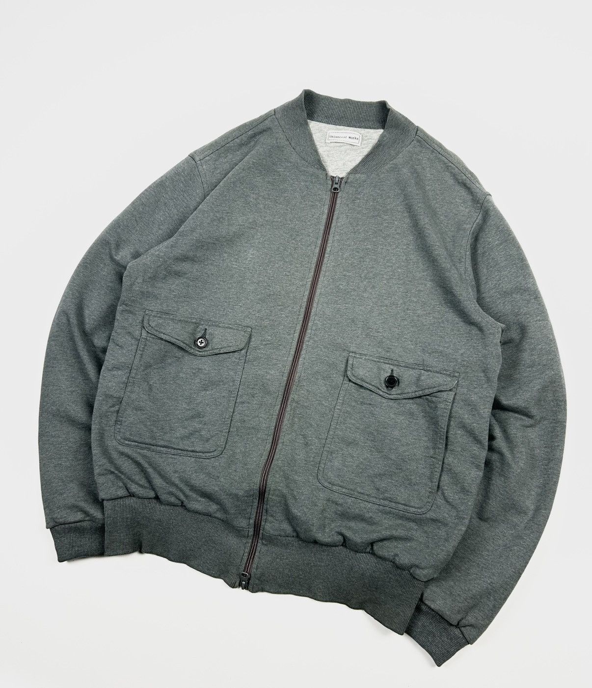 Universal Works Rare Universal Works Double Zip Bomber Sweatshirt Size US L / EU 52-54 / 3 - 4 Thumbnail