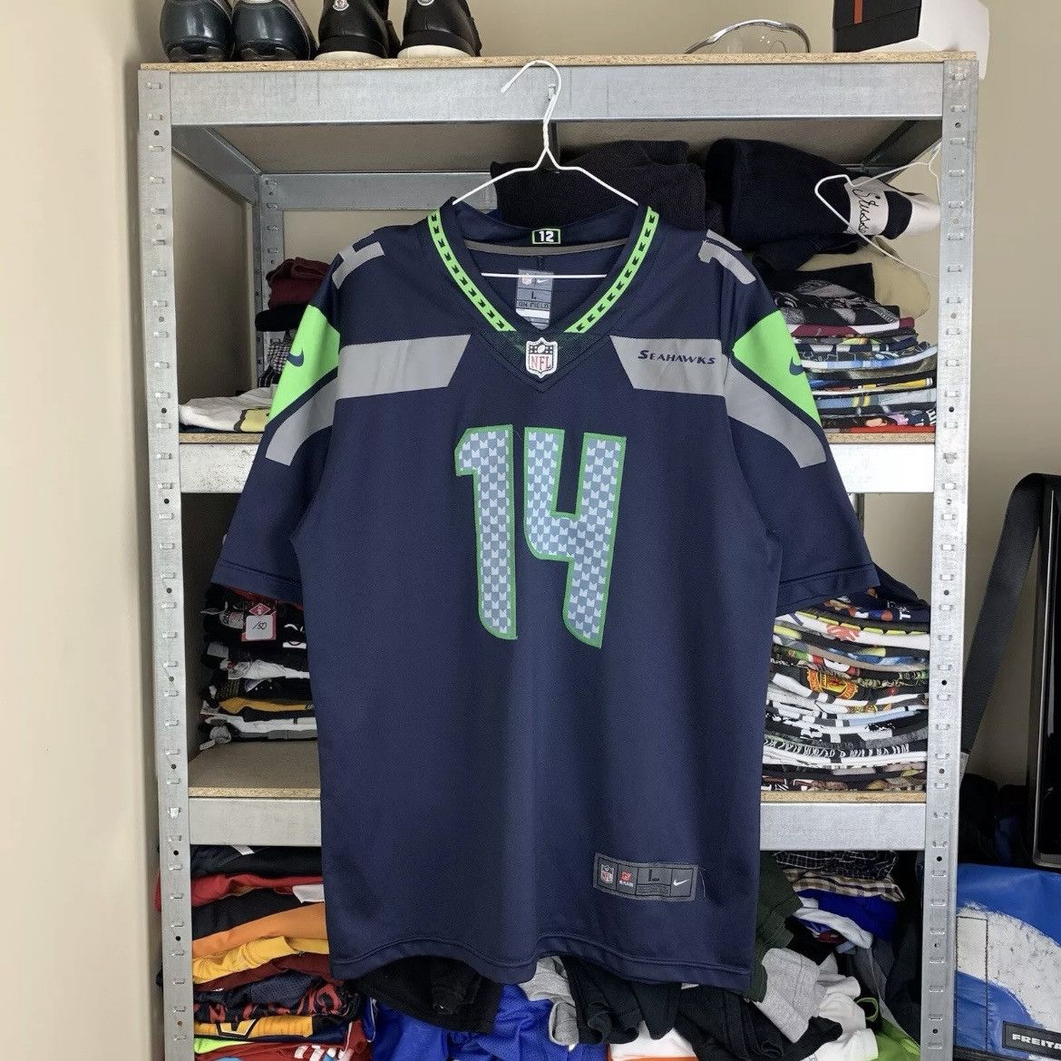 NFL Rare! Metcalf 14 Nike Seattle Seahawks DK NFL Jersey 90s Size US L / EU 52-54 / 3 - 1 Thumbnail