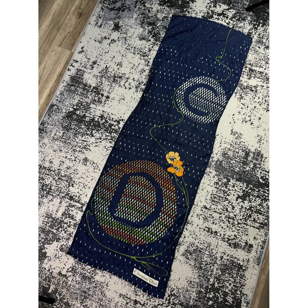 Dior Christian Dior Silk Scarf Size: 112x38cm Size ONE SIZE - 2 Thumbnail