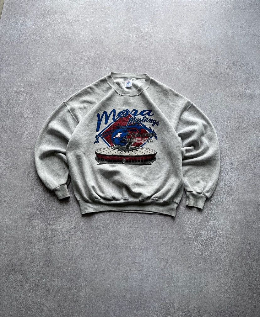 Vintage 90's Mora Mustangs Boxy Sweatshirt Y2K XL