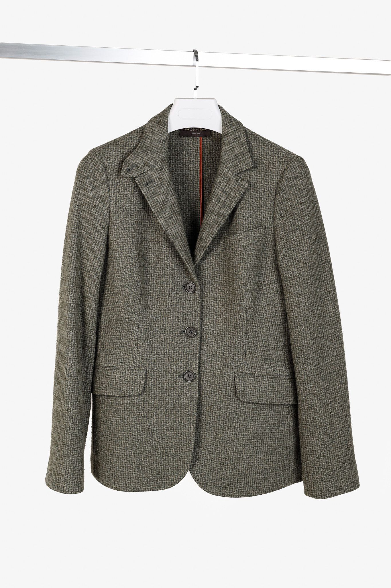 Loro Piana Loro Piana Green Houndstooth Cashmere-Blend Blazer Size M / US 6-8 / IT 42-44 - 1 Thumbnail