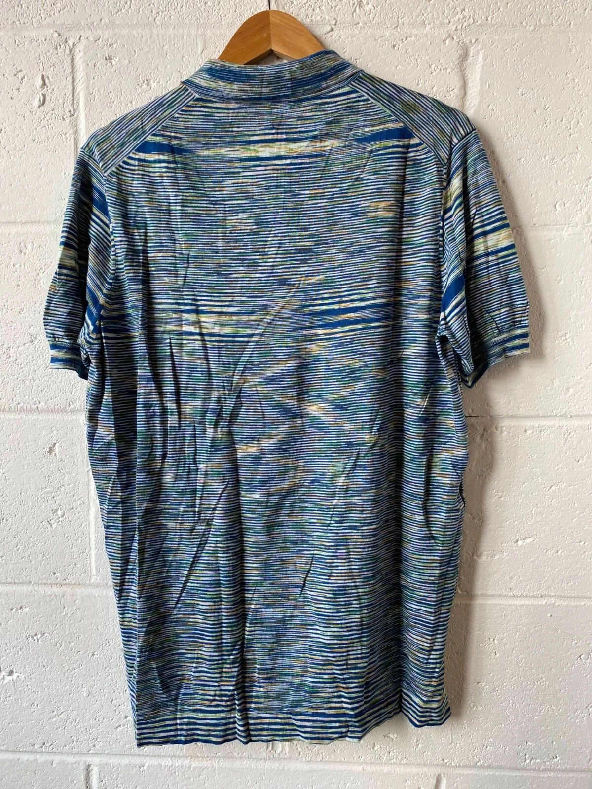 Missoni MISSONI 3 BUTTON SHORT SLEEVE POLO SHIRT MIXED BLUE IT 52 Size US L / EU 52-54 / 3 - 2 Thumbnail