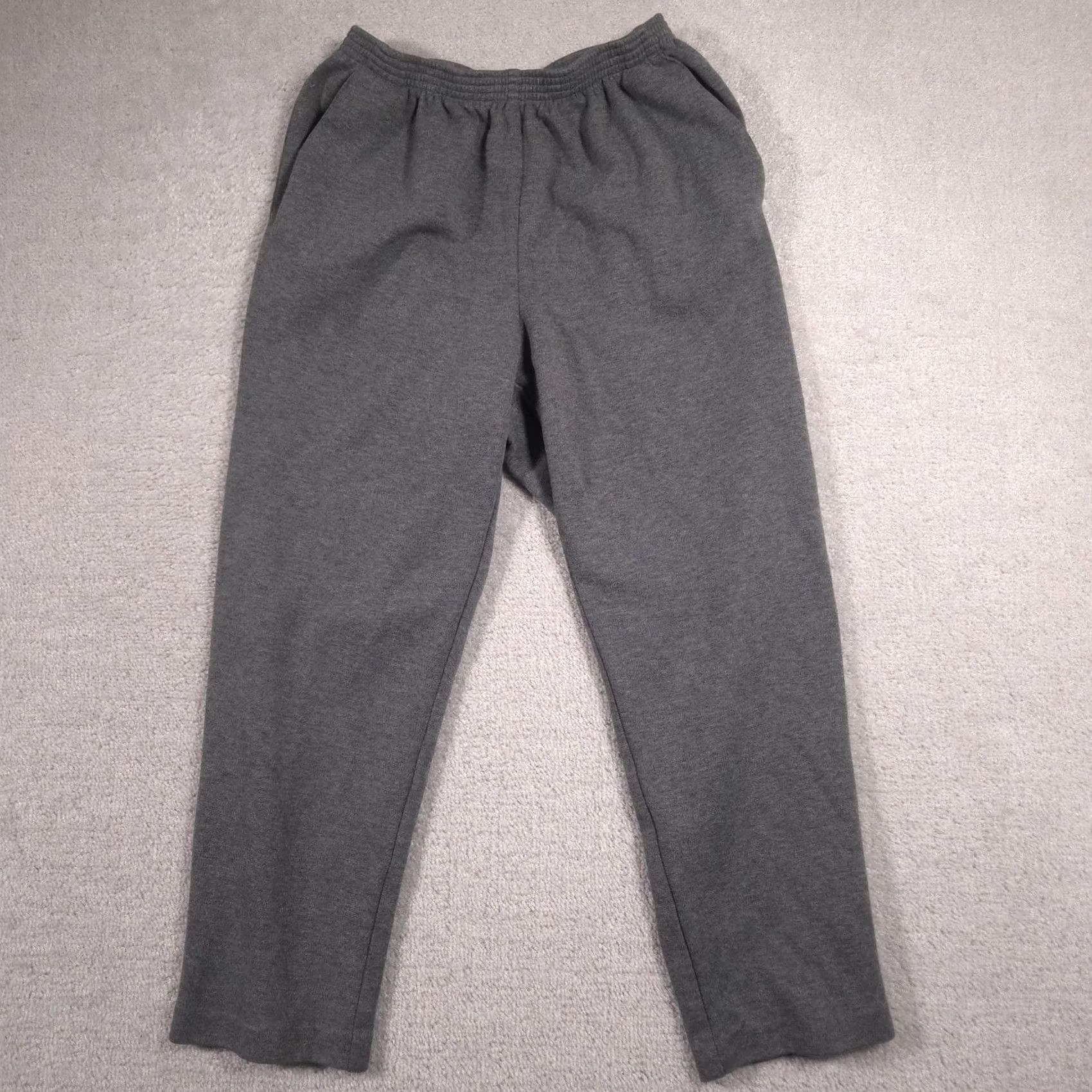 Vintage Alfred Dunner Sweatpants Womens 12 Gray Knit Elastic Waist Pockets Straight Leg Regular Inseam 25.5 in Mens Womens Girls? Size 34" / US 12 / IT 48 - 2 Thumbnail