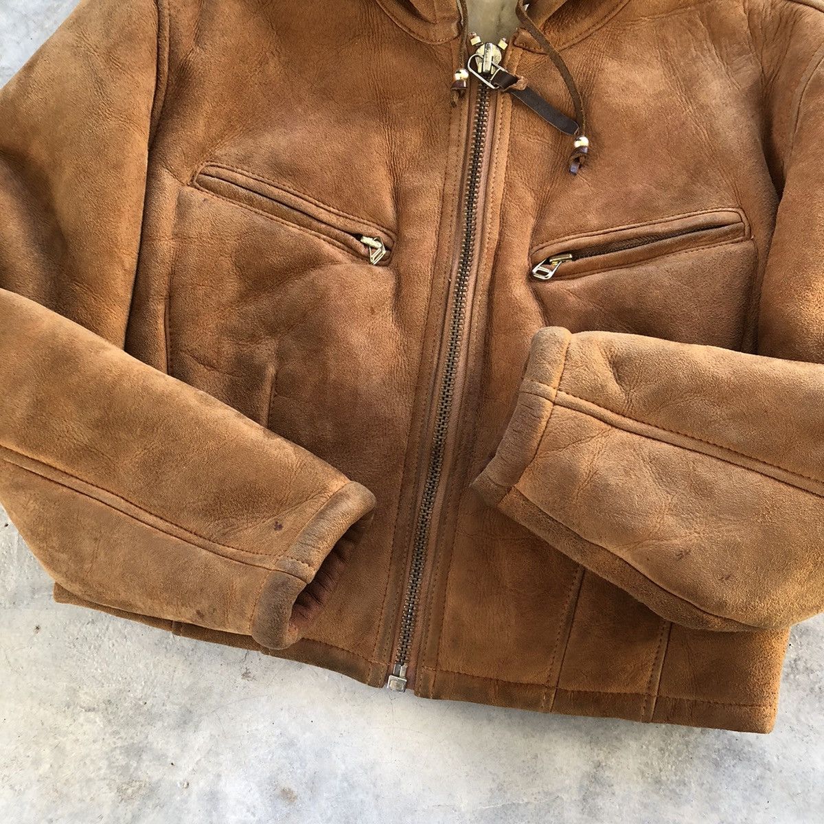 ABAHOUSE ABAHOUSE Devinette Shearling Hooded Fur Crop Leather Jacket Size M / US 6-8 / IT 42-44 - 5 Thumbnail