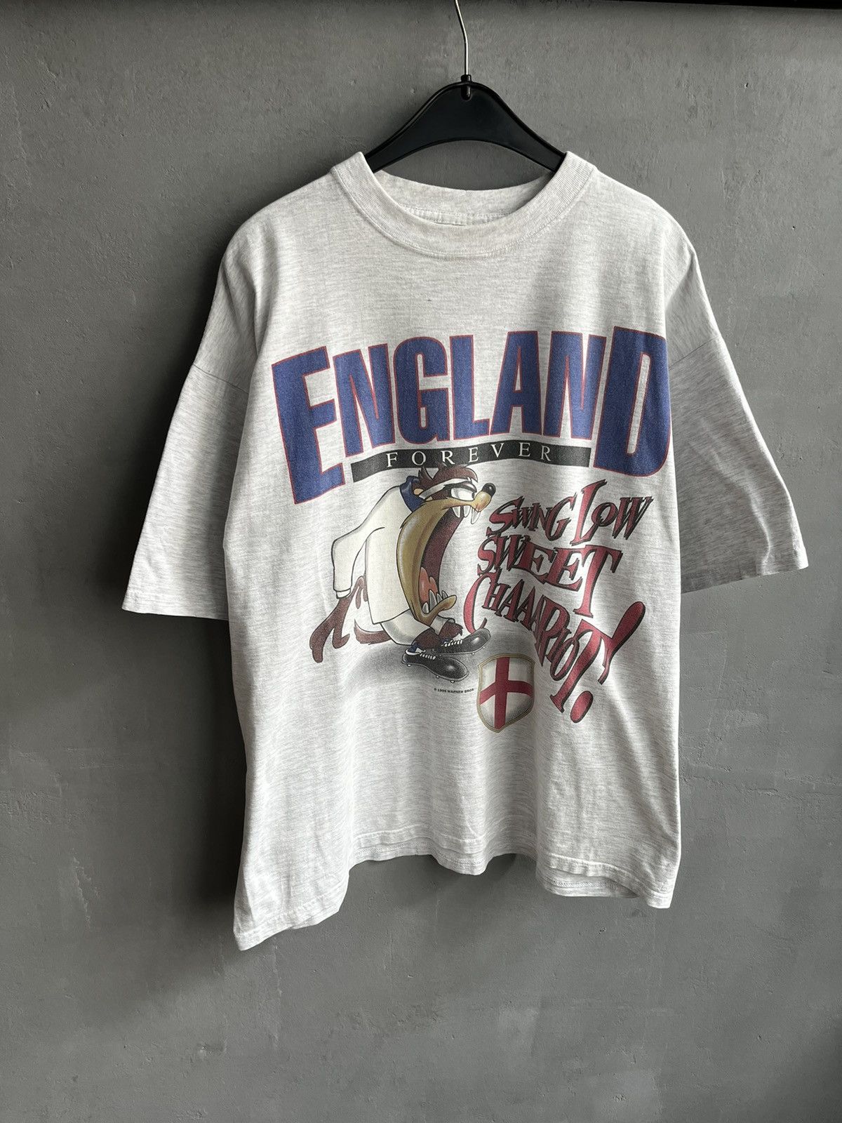 Nutmeg × Vintage Vintage 1995 Nutmeg Taz England Forever Big Logo Tee Size US XL / EU 56 / 4 - 2 Thumbnail