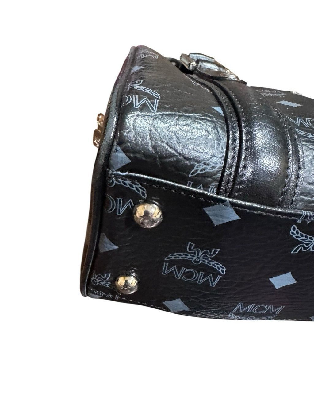 MCM MCM Visetos Black Boston Satchel Size ONE SIZE - 12 Thumbnail