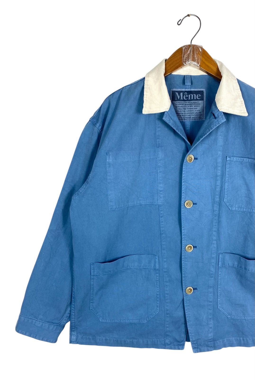 Japanese Brand Rare‼️ Même Brand Blue Workwear Chore Jacket Size US M / EU 48-50 / 2 - 2 Thumbnail