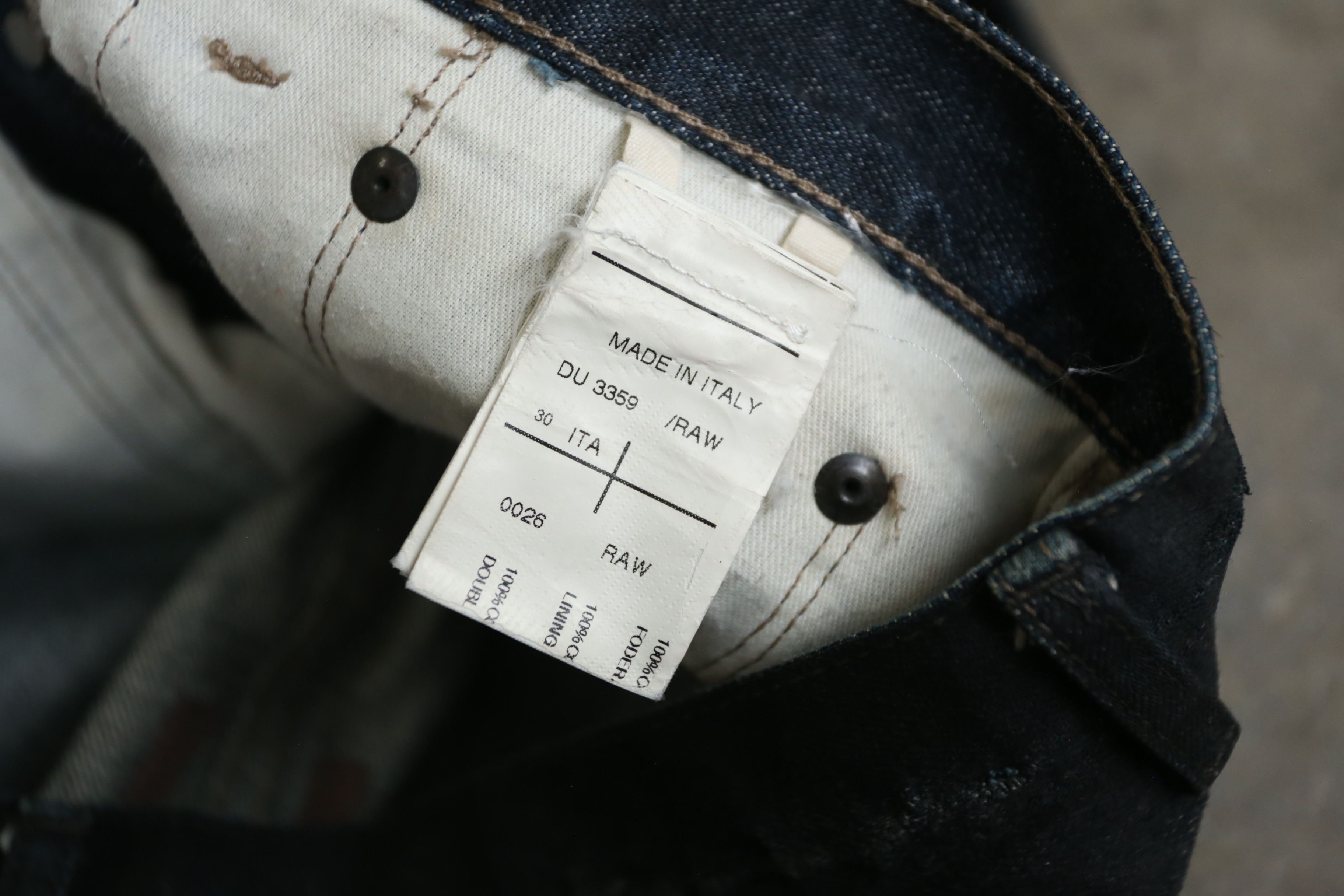 Rick Owens Drkshdw Rick Owens DRKSHDW - Torrence Cut Raw Denim Jean Size US 30 / EU 46 - 6 Thumbnail