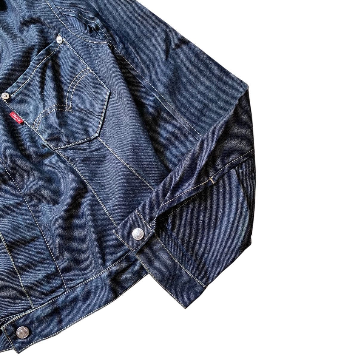 Levi's Vtg 90s Levi's Engineered Trucker Jeans Asymmetrical Size L / US 10 / IT 46 - 6 Thumbnail