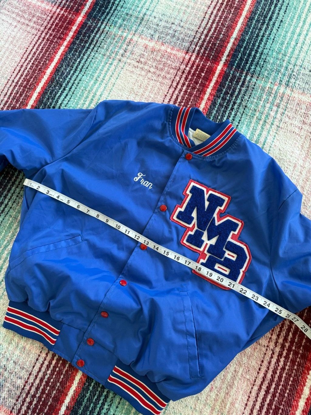 Howe 70s Howe Blue & Red Bomber Varsity Jacket L Size US L / EU 52-54 / 3 - 5 Thumbnail