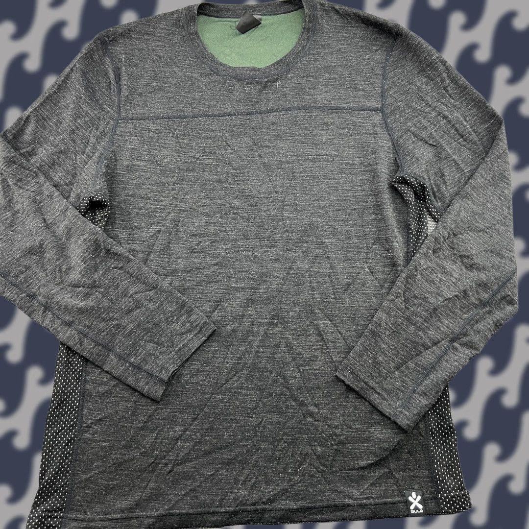 Vintage BULA Base Layer Shirt Mens XL Merino Wool Blend Gray Outdoor Thermal Thermo Shirt Size US XL / EU 56 / 4 - 1 Thumbnail