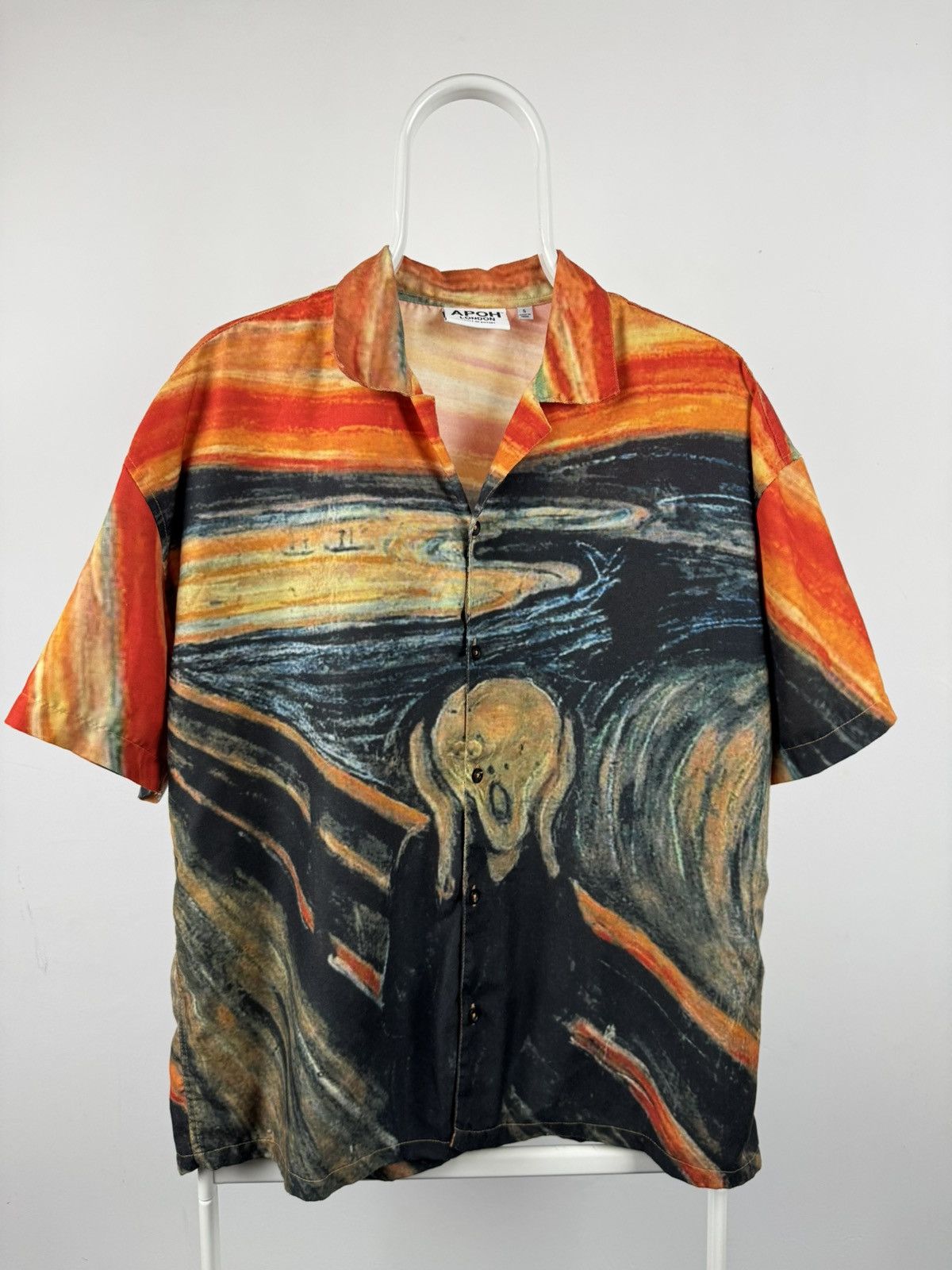 Vintage Apoh London Edvard Munch Scream Printed Short Sleeve Shirt Size US S / EU 44-46 / 1 - 1 Thumbnail