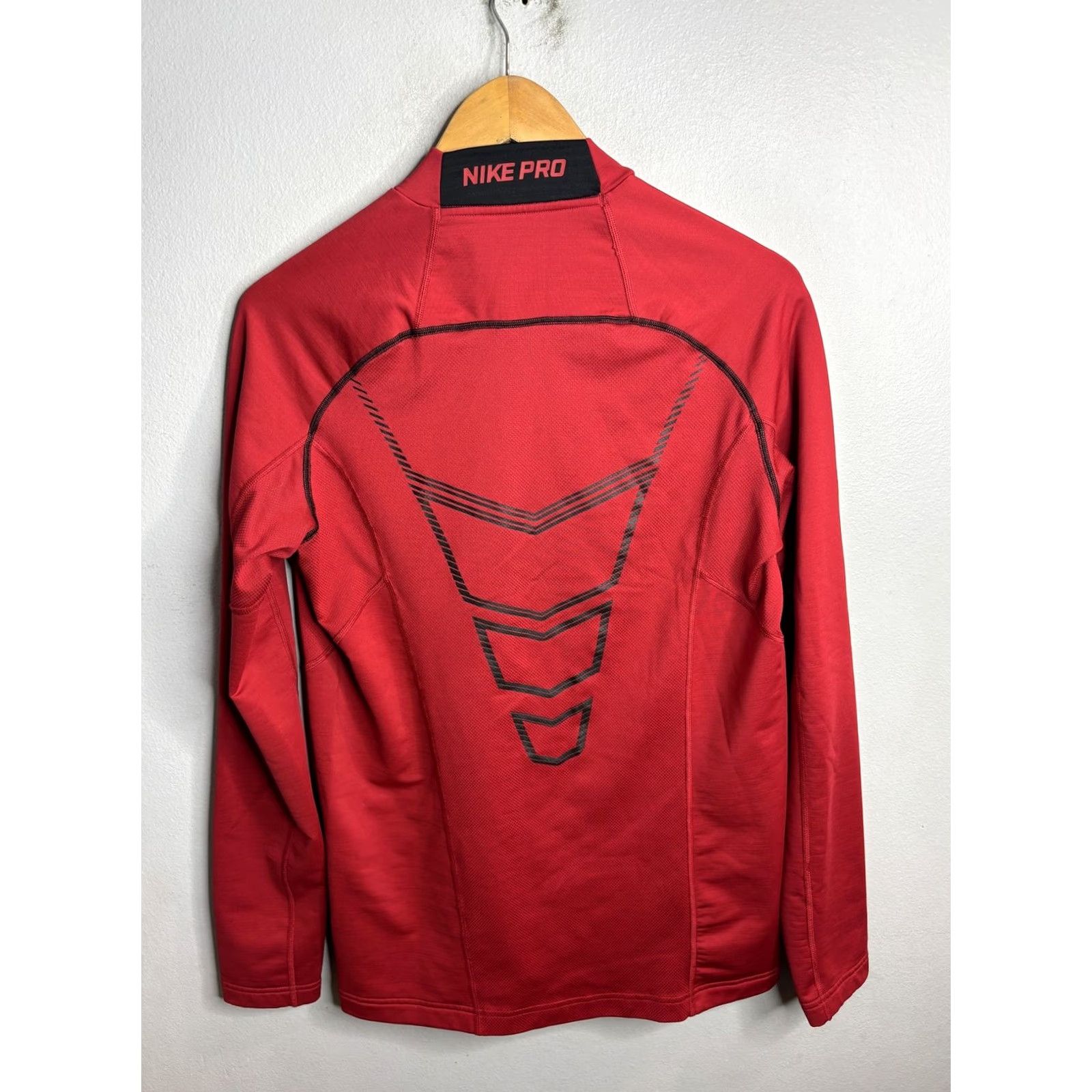Nike Nike Pro Shirt Mens Medium Red Dri-FIT Fitted Long Sleeve Compression Athletic Size US M / EU 48-50 / 2 - 4 Thumbnail