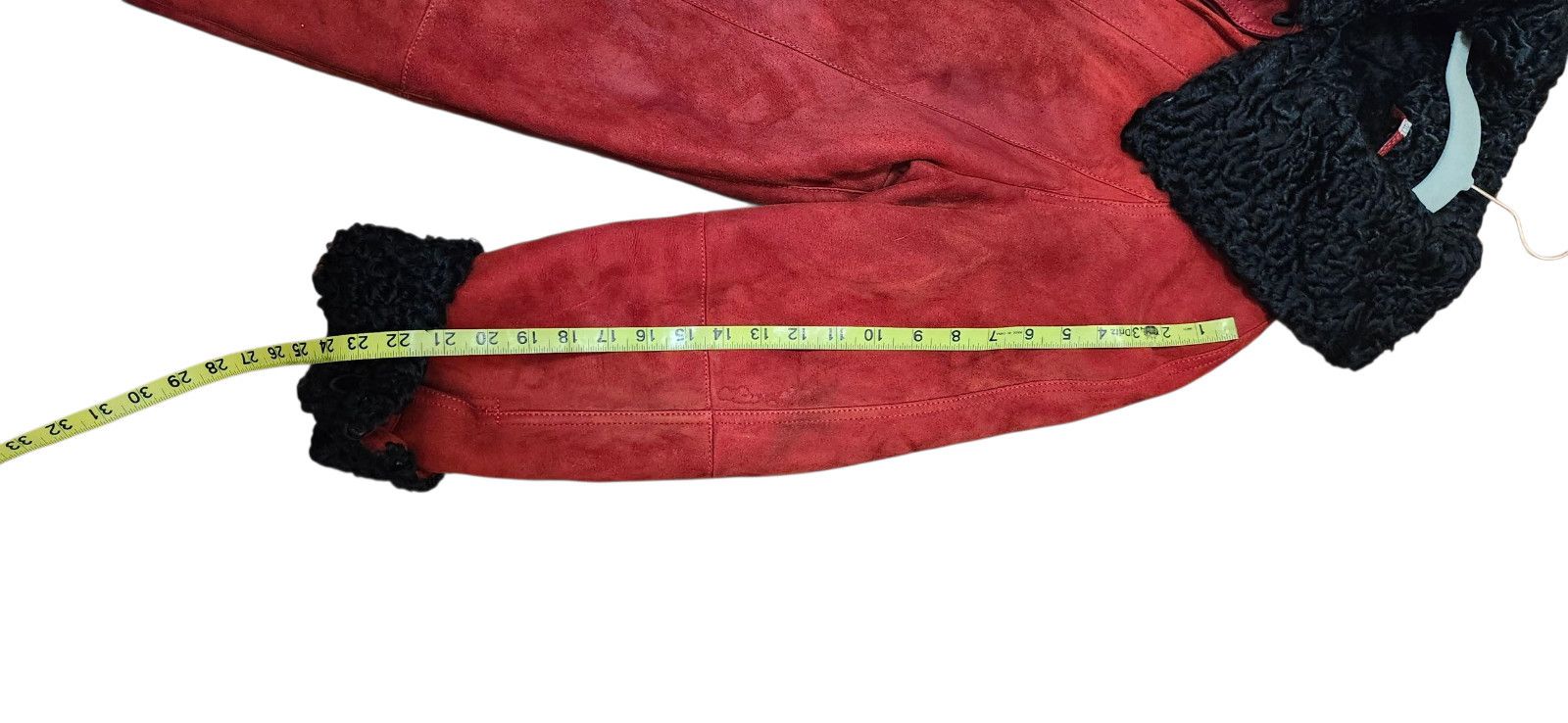 Other Vintage Suede Coat with Black Fur Trim Winter Jacket Size L / US 10 / IT 46 - 18 Thumbnail