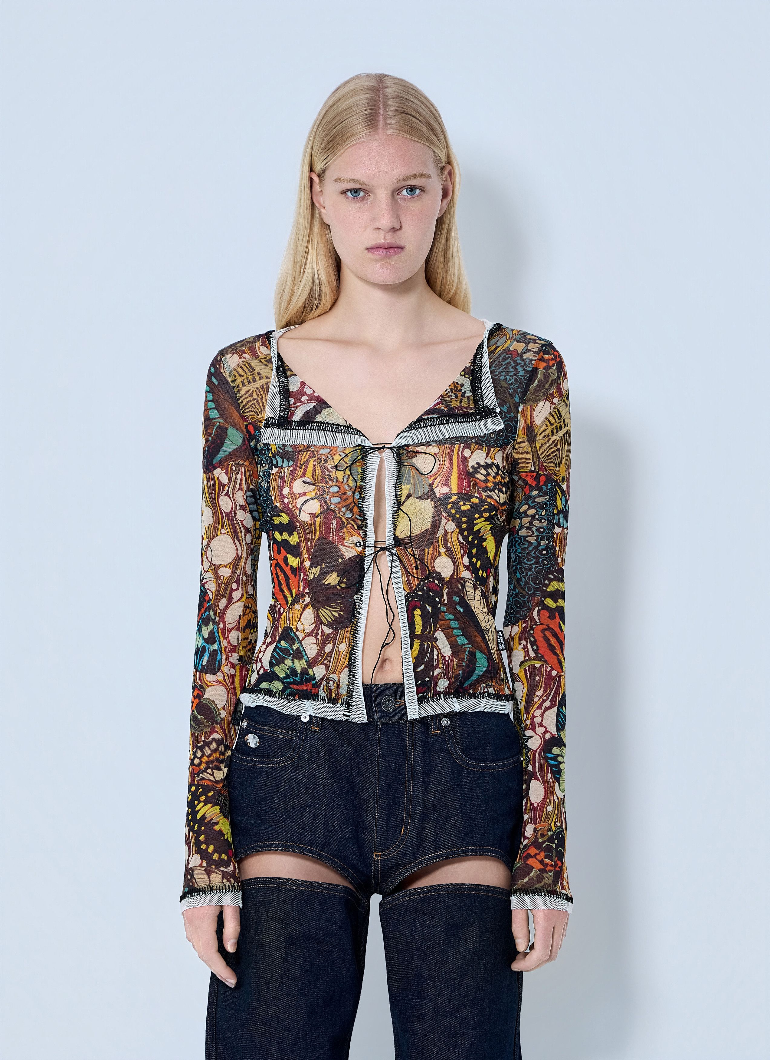 Jean Paul Gaultier Re-Edition The Yellow Butterfly Cardigan Size S / US 4 / IT 40 - 1 Thumbnail