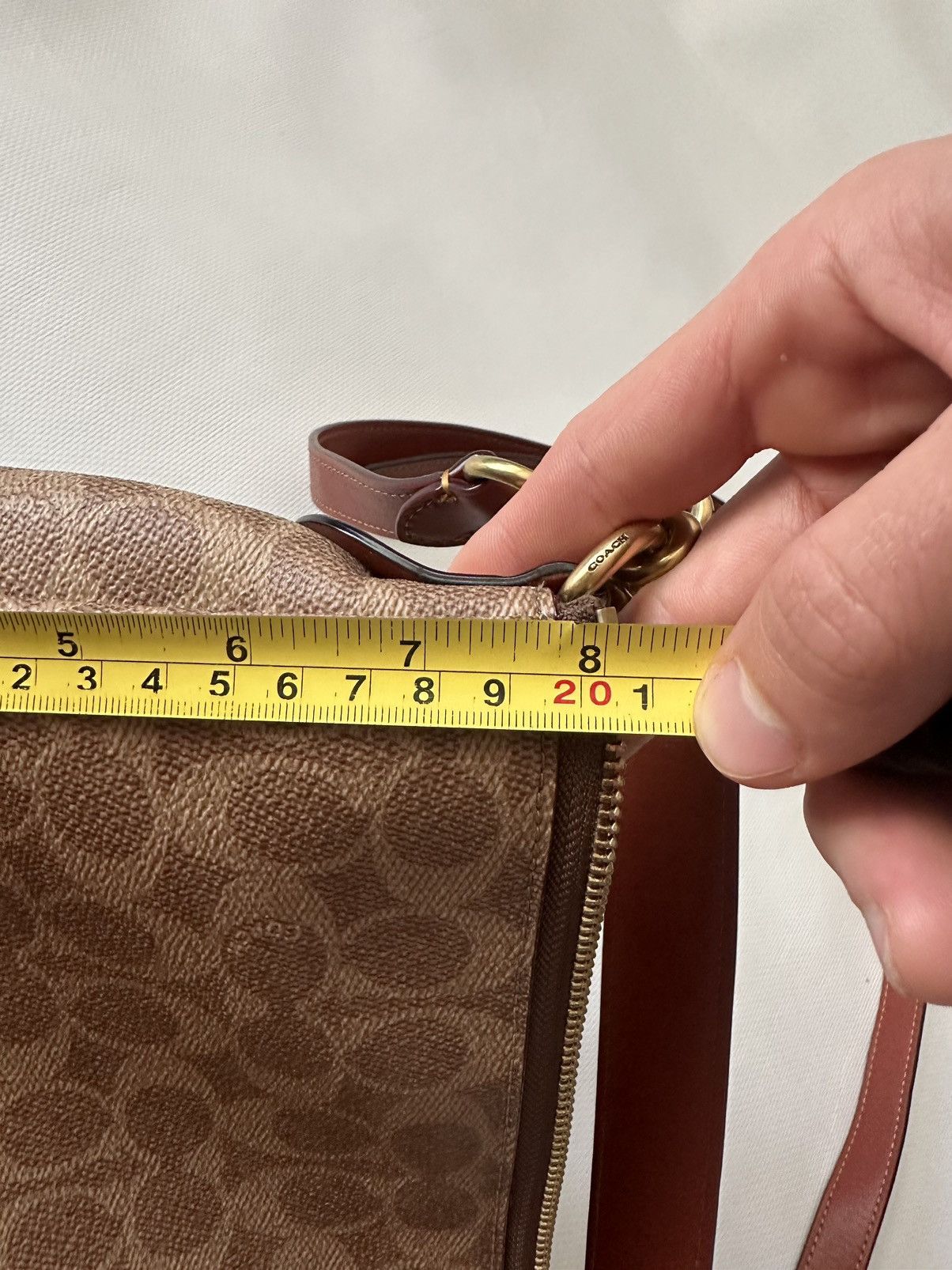 Coach Coach Mini Crossbody Bag Leather Monogram Brown Beige Size ONE SIZE - 15 Thumbnail