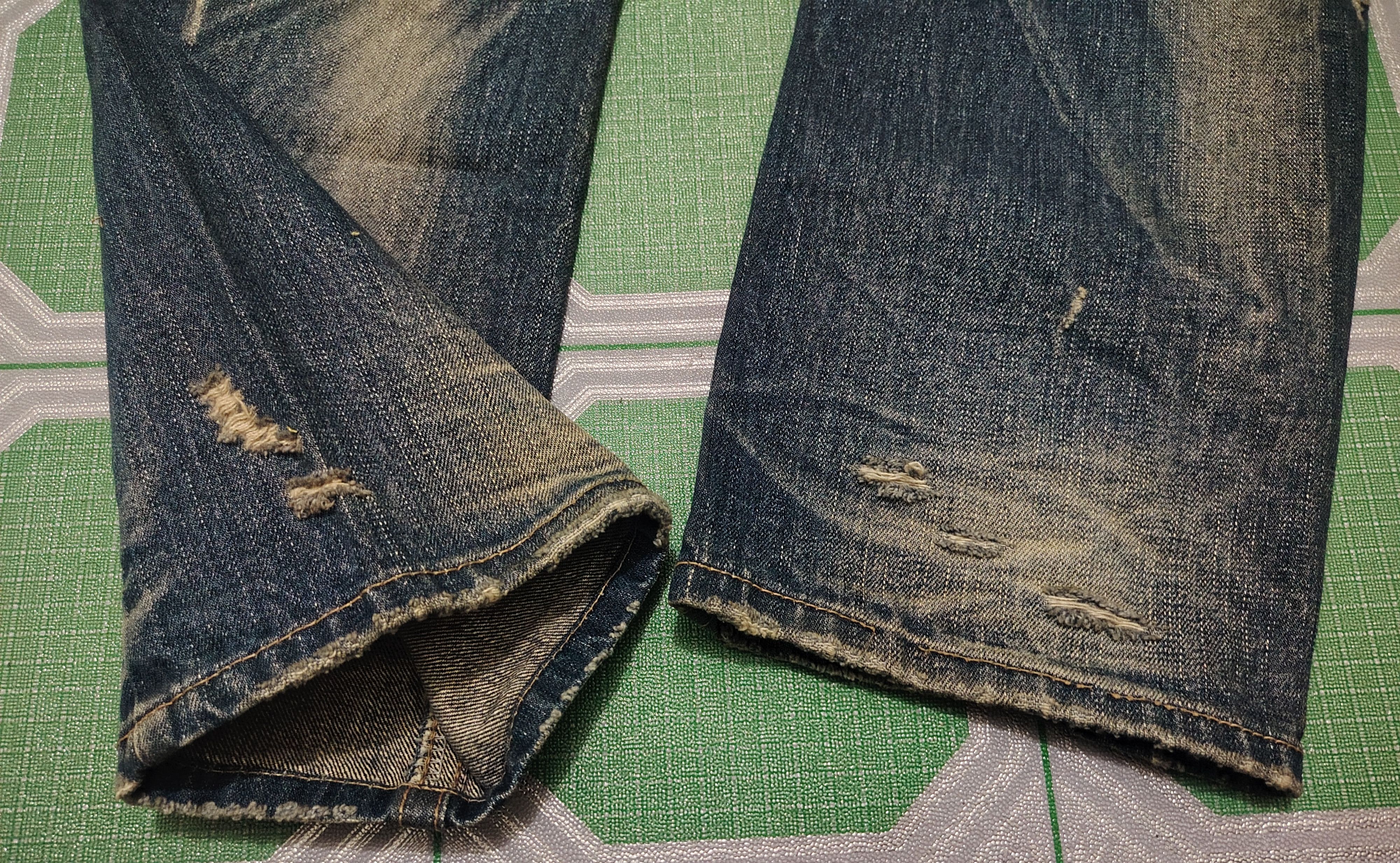 If Six Was Nine Distressed Thrashed The Blue Skin Studded Jeans Size US 30 / EU 46 - 20 Thumbnail