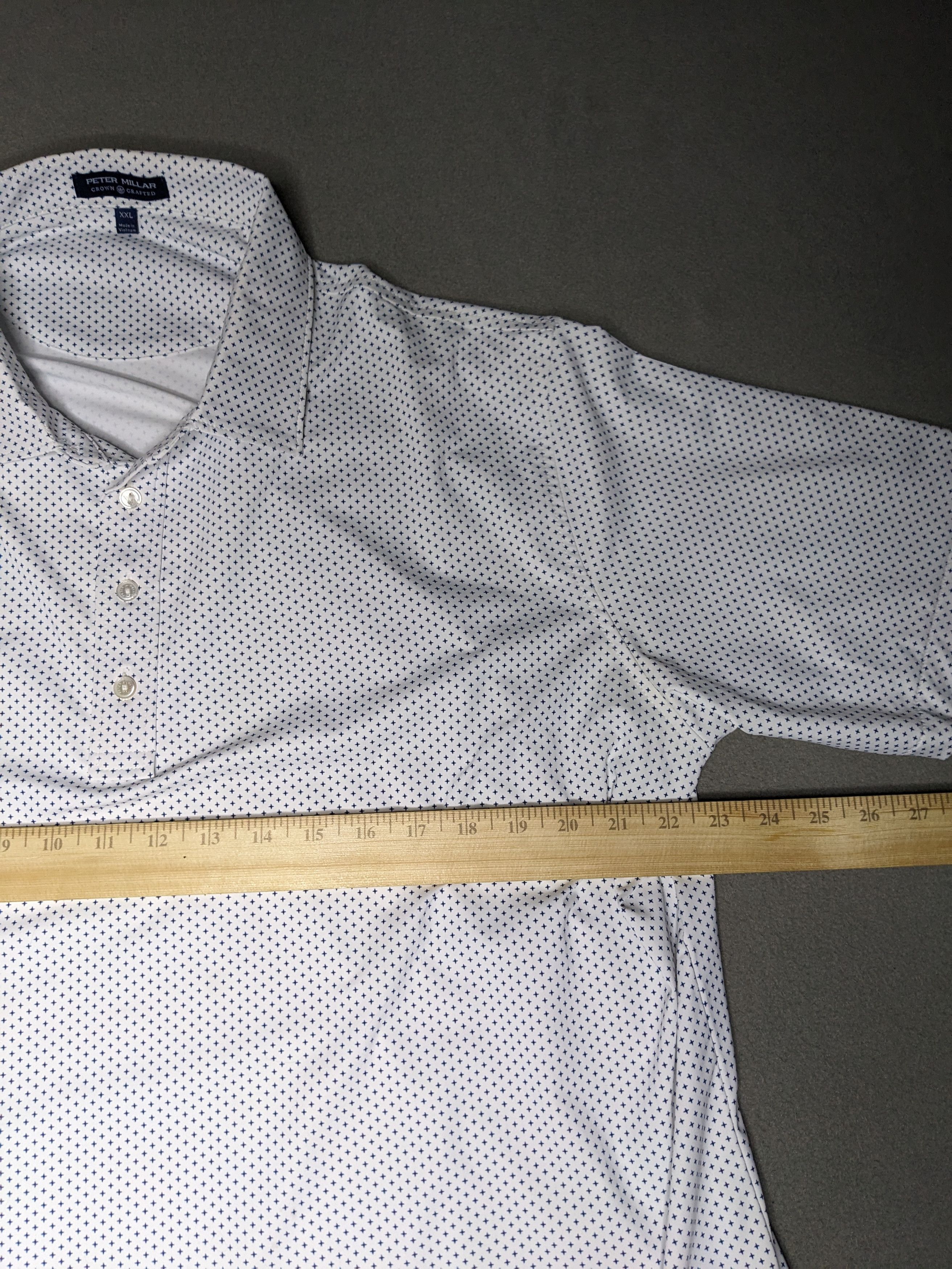 Peter Millar Peter Millar Crown Crafted Pocket Polo Shirt XXL Geometric Size US XXL / EU 58 / 5 - 10 Thumbnail