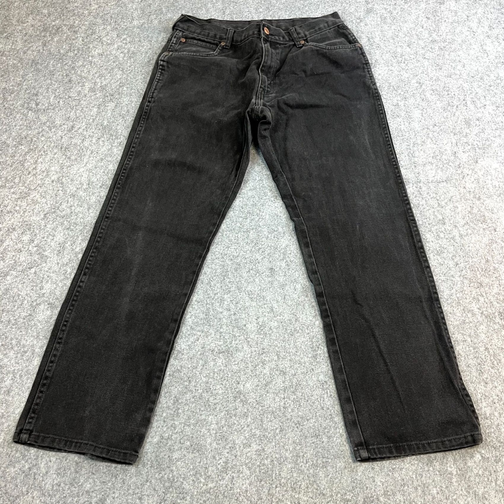 Wrangler VINTAGE Wrangler Jeans Regular Straight 30 30 Dark Black Cowboy Western 100% Cotton Mens Jeans Size US 30 / EU 46 - 2 Thumbnail
