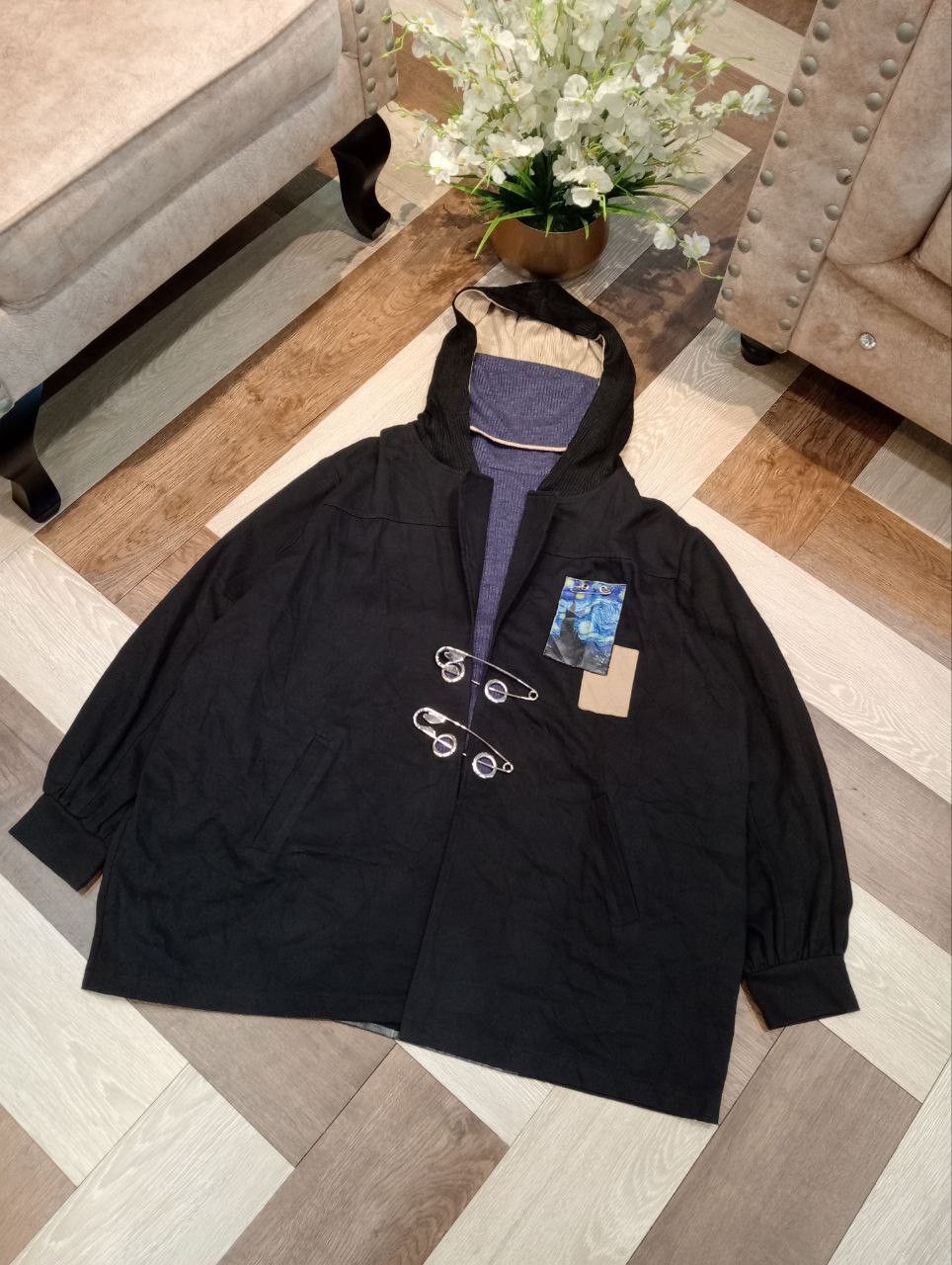 Japanese Brand JAPANESE IRO+IRO OVERSIZED SAFETY PIN TURTLE NECK JACKET Size US L / EU 52-54 / 3 - 3 Thumbnail