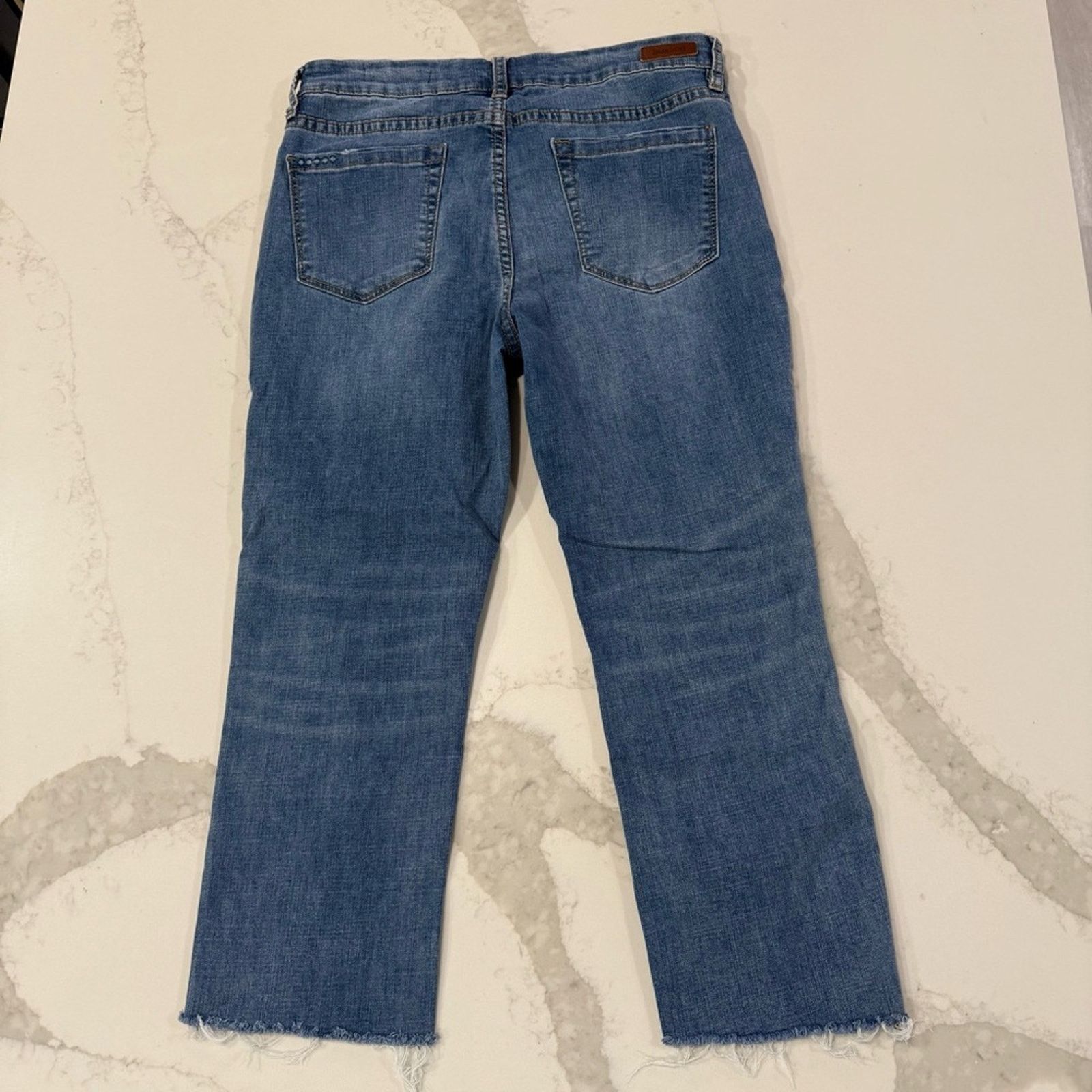 BLANKNYC Blank NYC Two-Tone Split Front Cropped Denim Jeans Womens 29 Size 29" - 5 Thumbnail