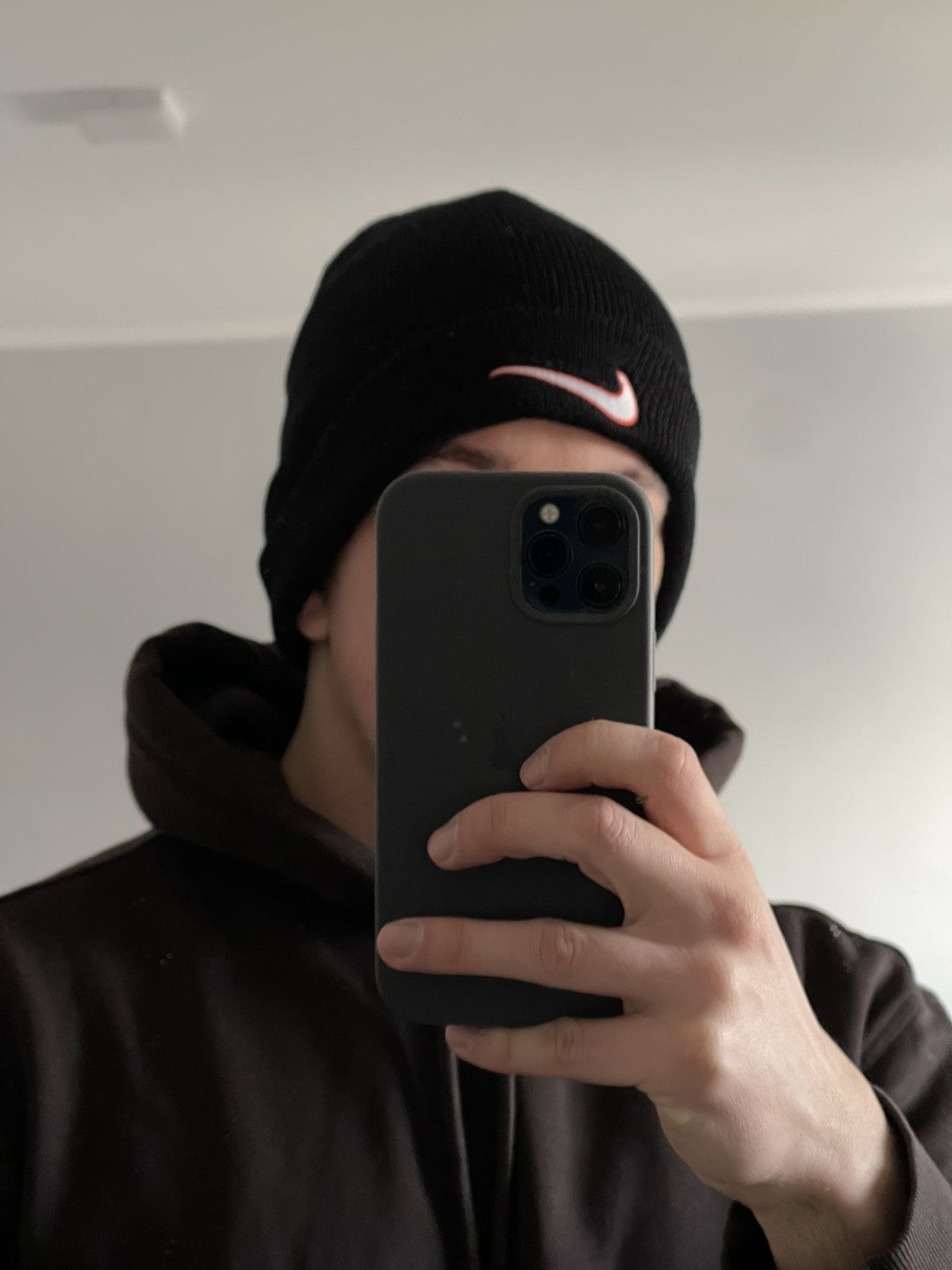 Nike 90's Vintage Nike Big Swoosh Logo Knitted Beanie Hat Size ONE SIZE - 5 Thumbnail