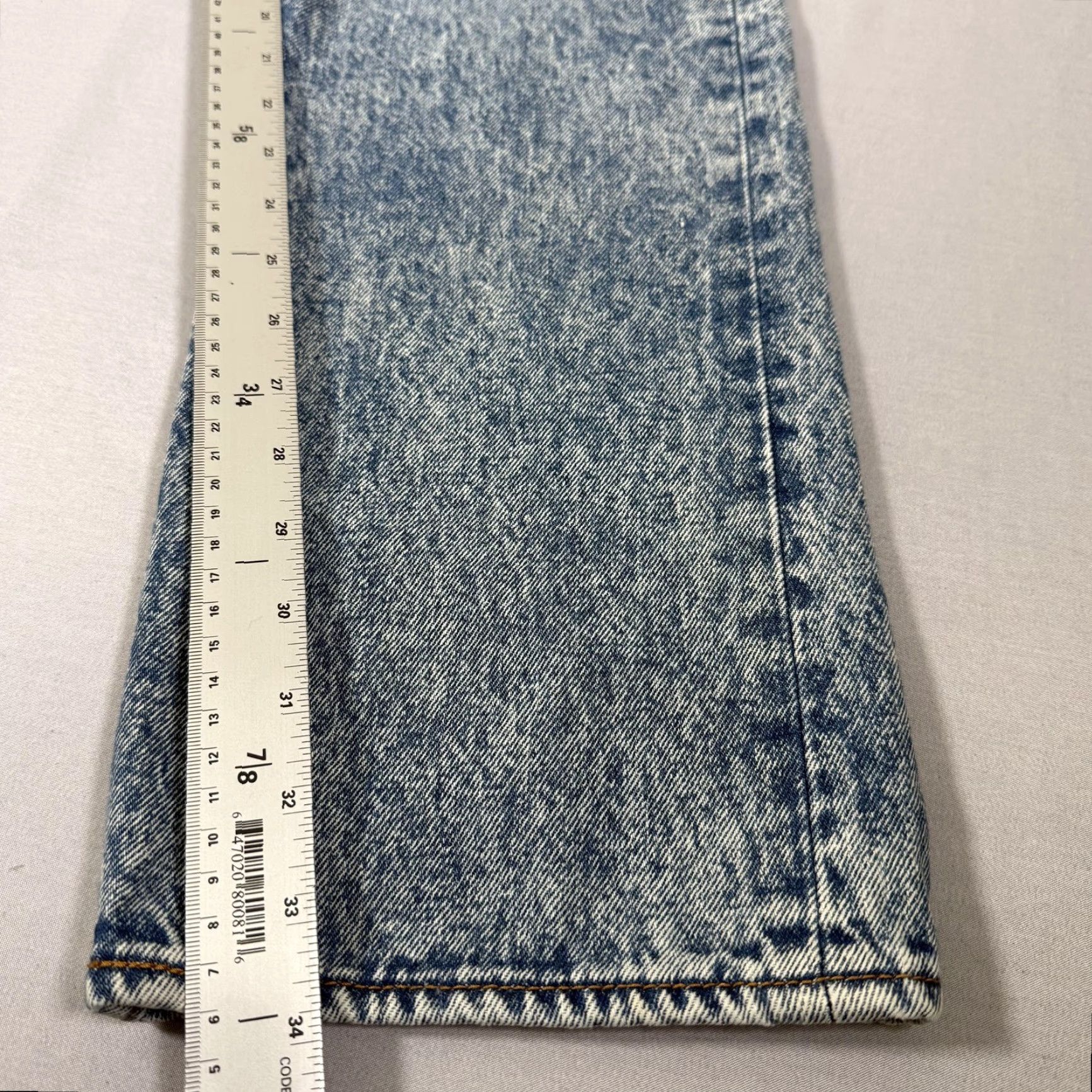 Levi's Levi's 501 Jeans Mens 33x34 Acid Wash Blue Straight Fit Denim Pants Western Work Size US 33 - 5 Thumbnail