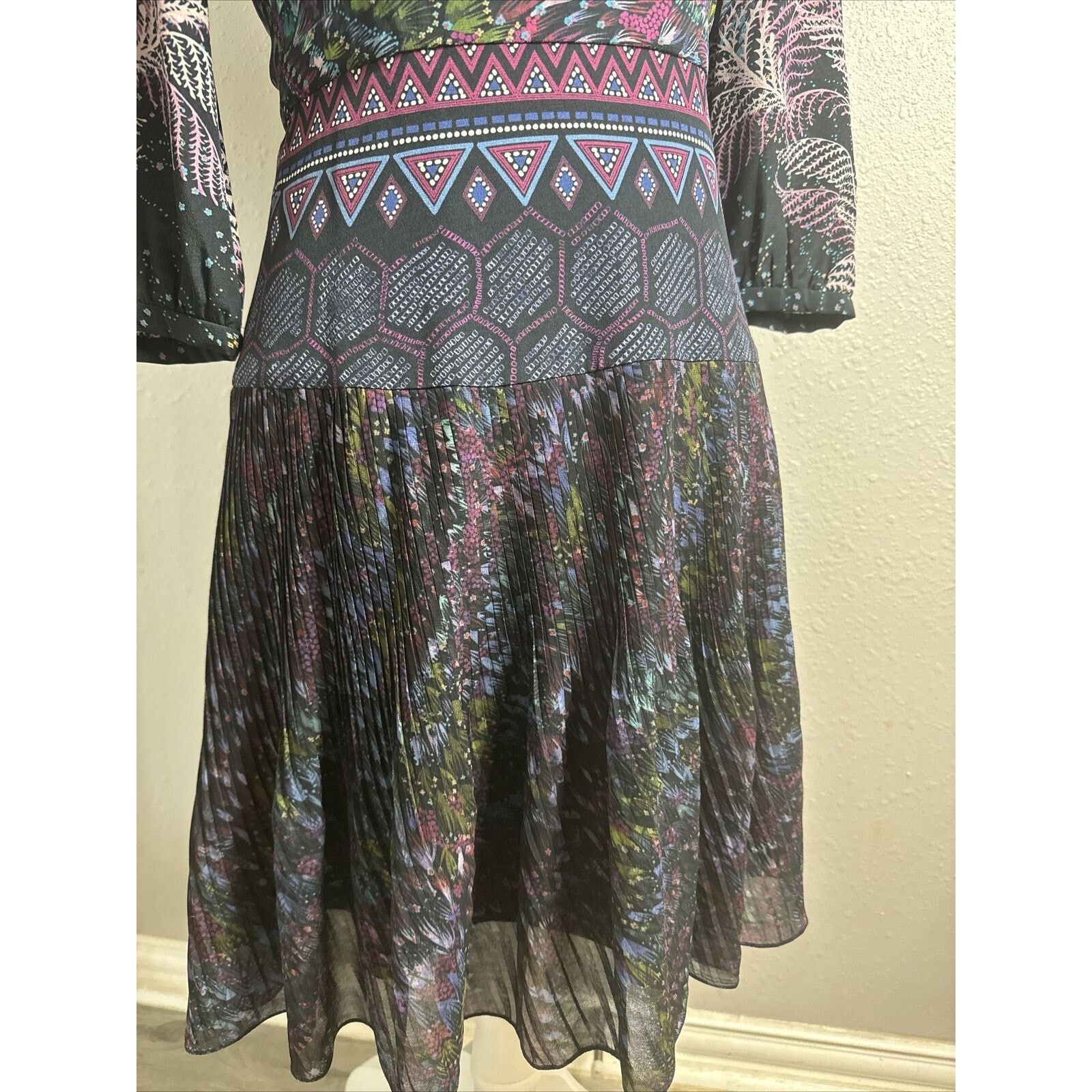 Other Saloni Multicolor 100% Silk Dress Size 4 Size S / US 4 / IT 40 - 5 Thumbnail