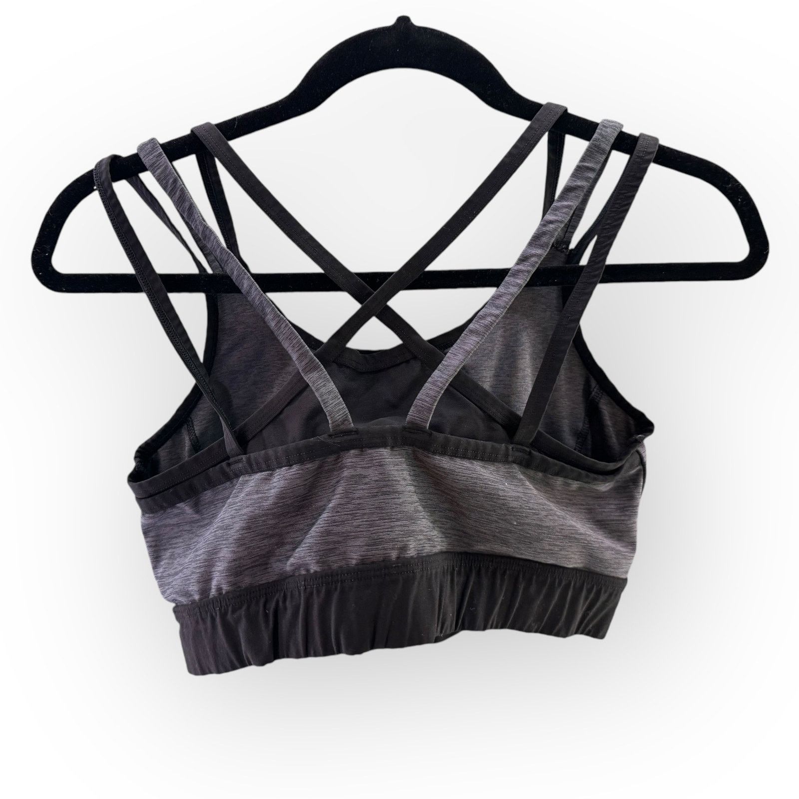 Victoria's Secret PINK Ultimate Sports Yoga Gym Bra Logo Gray Black L Size ONE SIZE - 4 Thumbnail