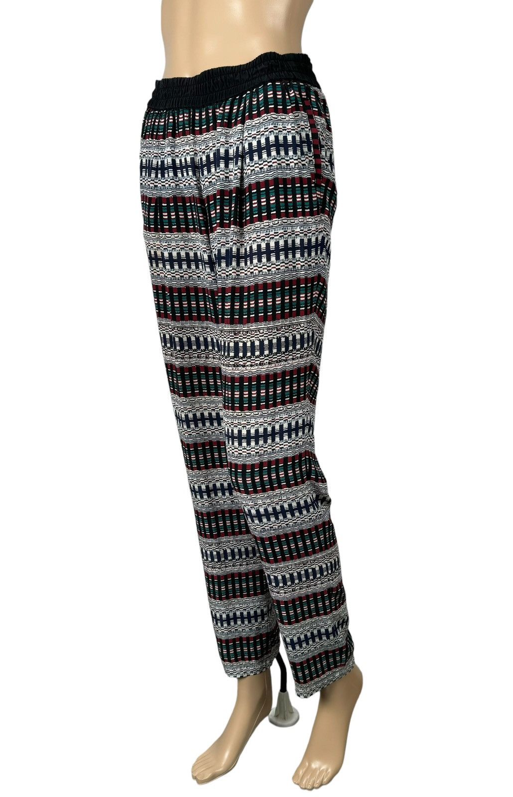 Maje Maje 100% Silk Ornament Printed Pants size 1 Size 25" / US 0 / IT 36 - 1 Thumbnail