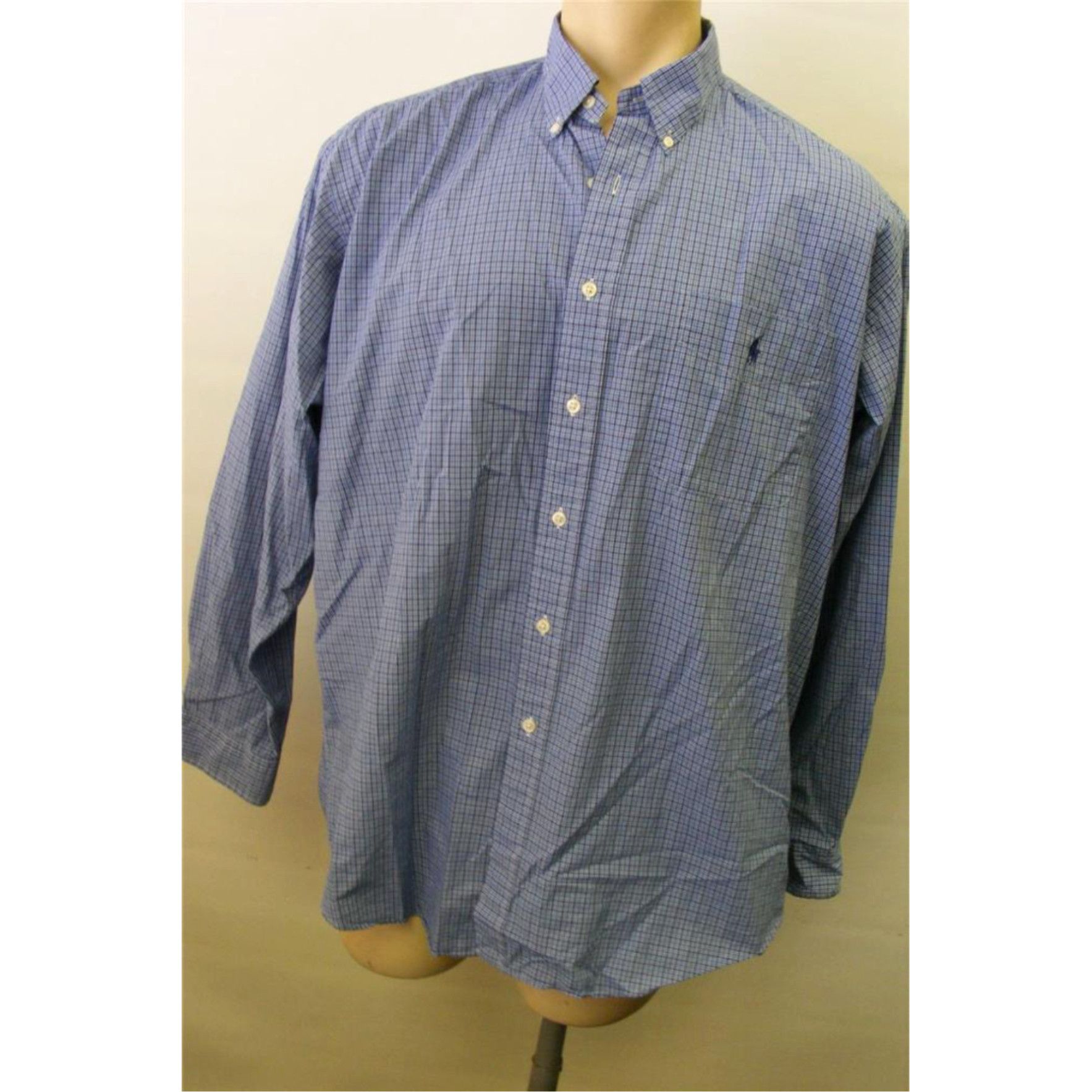 Vintage Polo by RL Collared Plaid Long Sleeve Rugby Shirt Made shops In USA Men XL EUC